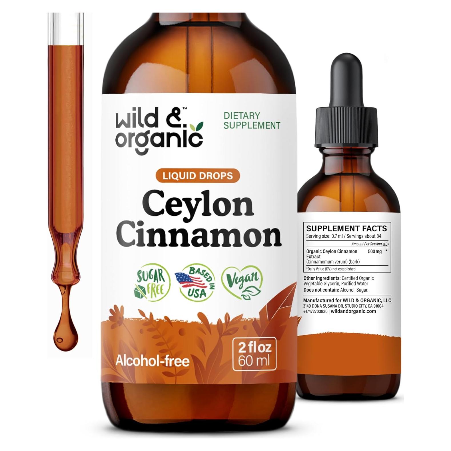 Extracto Líquido de Canela de Ceilán Orgánica 500mg - 59.15ml