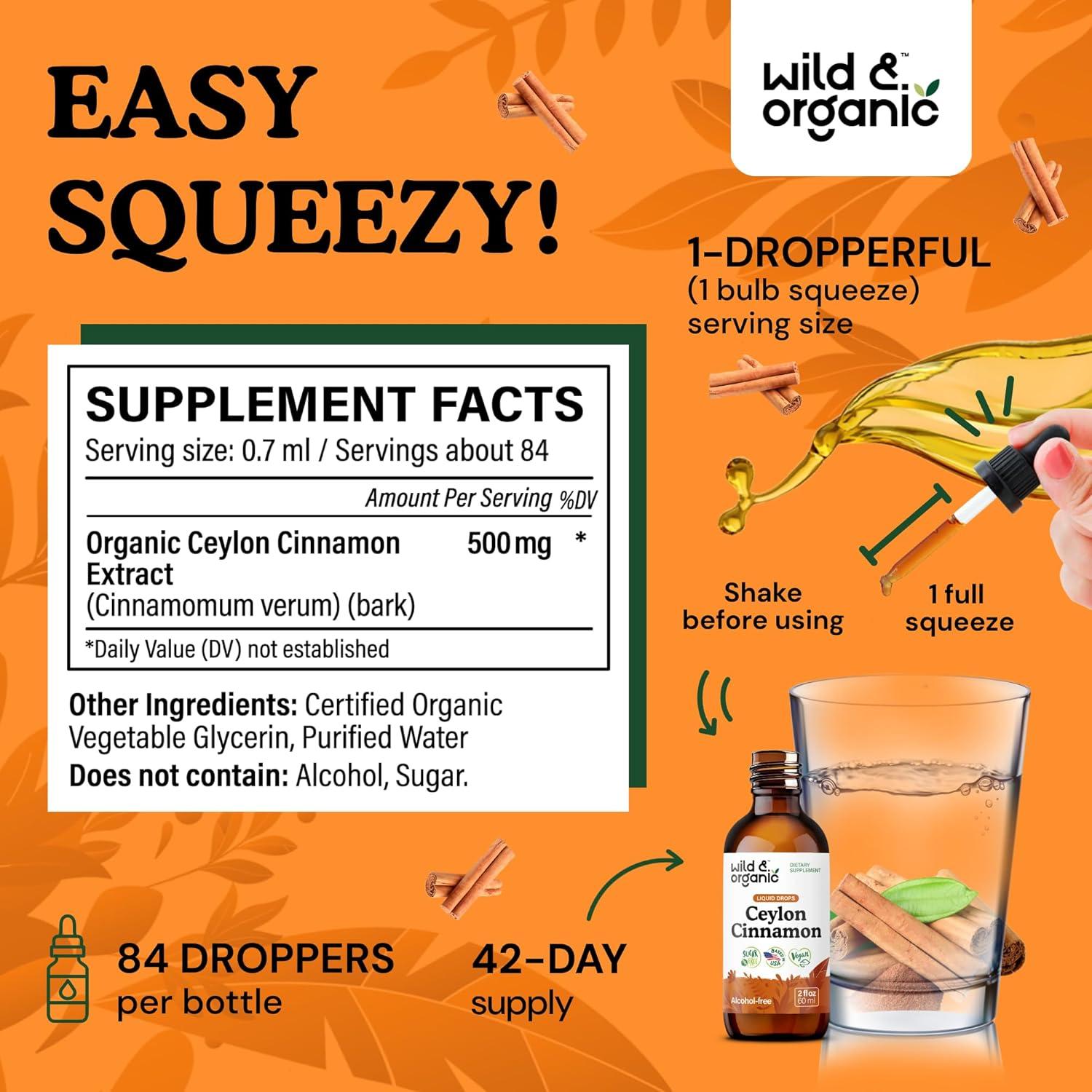 Extracto Líquido de Canela de Ceilán Orgánica 500mg - 59.15ml