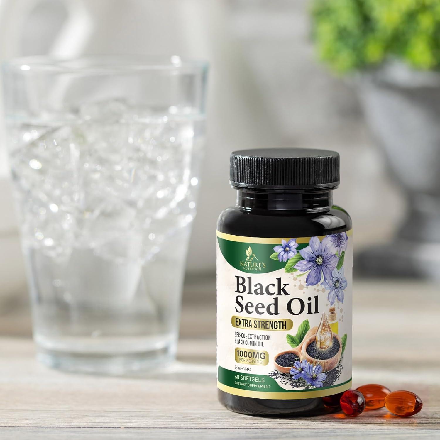 Suplemento Aceite de Semilla Negra Nature's Nutrition 1000mg - 60 Softgels