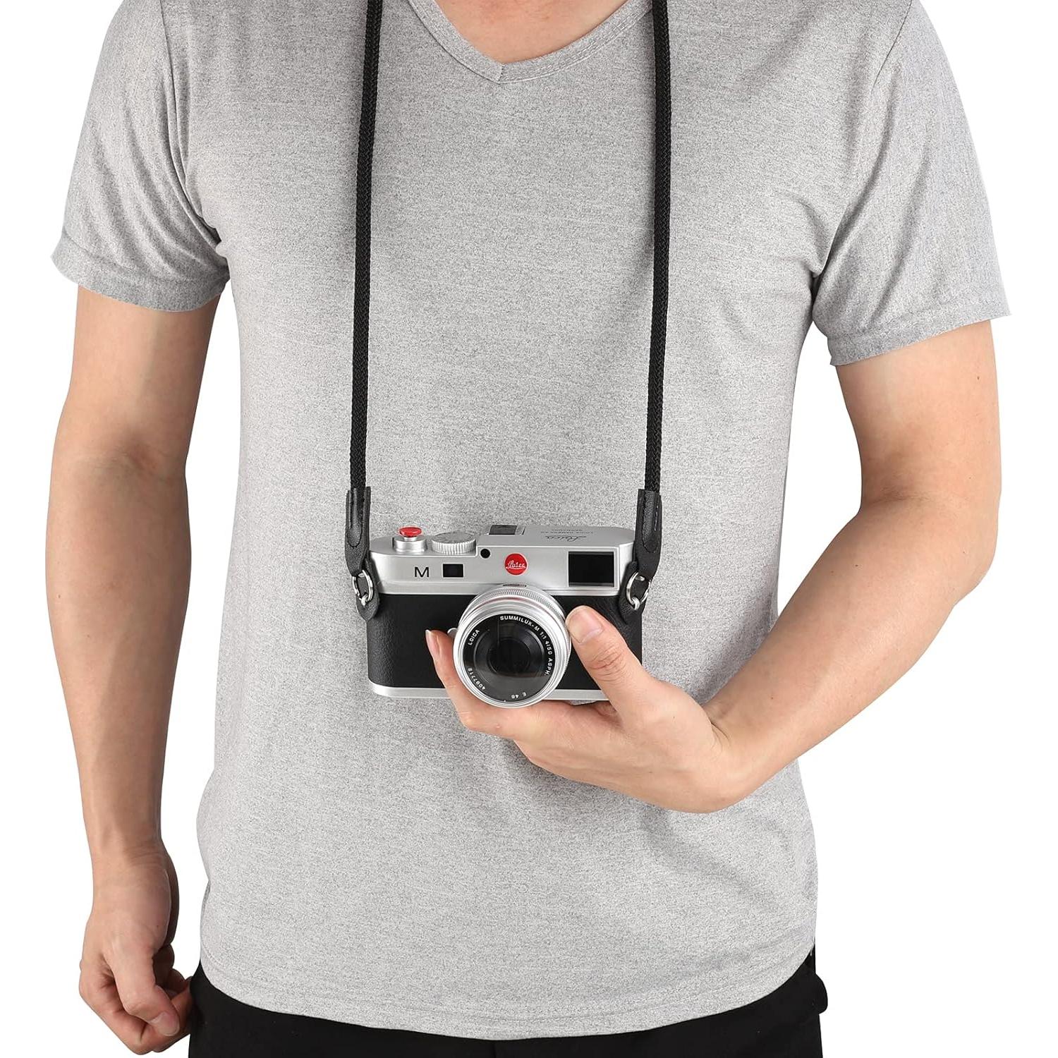 Correa para cámara Hargedis ST-CL negra, alta resistencia y antideslizante