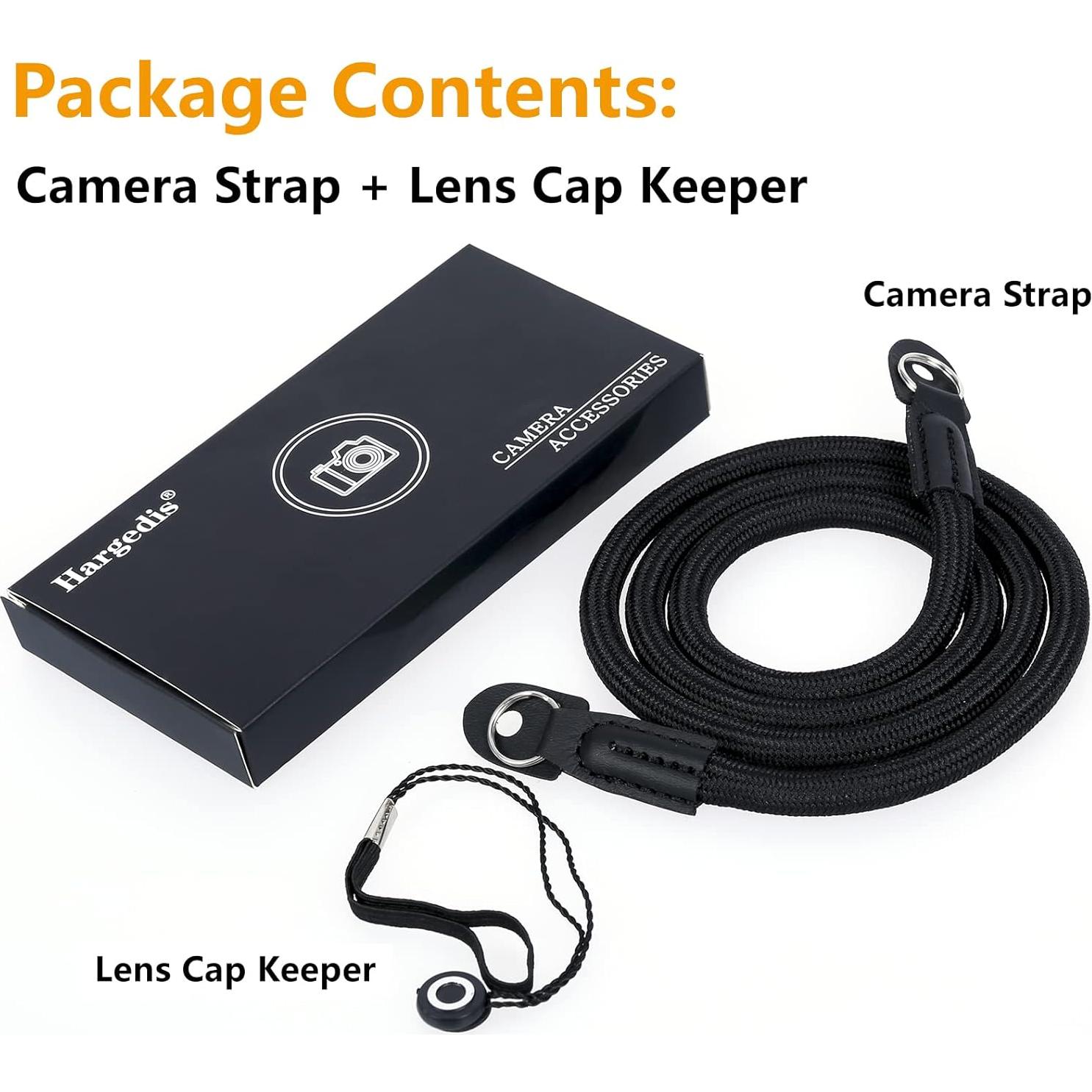 Correa para cámara Hargedis ST-CL negra, alta resistencia y antideslizante