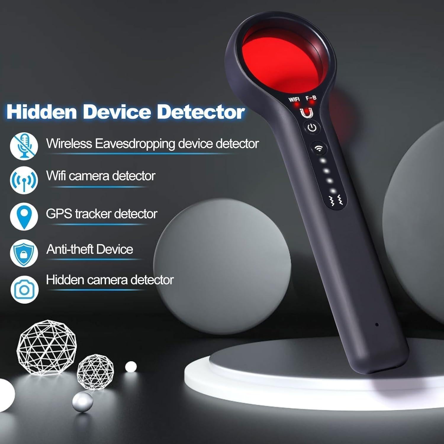 Detector de Cámaras Ocultas Huihe Y3 - 4 Niveles Sensibilidad