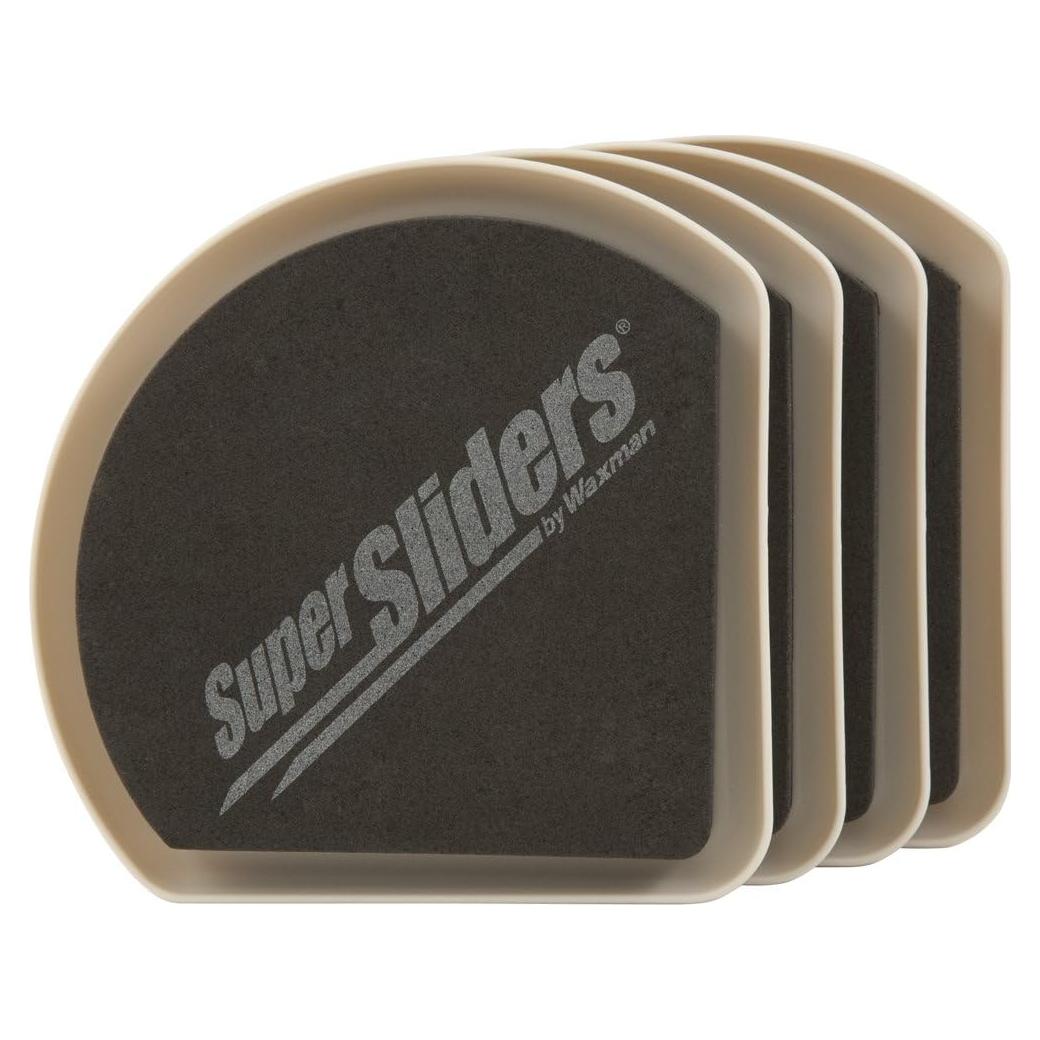Deslizadores de Muebles Waxman 5" Reutilizables para Alfombra - 4 Piezas