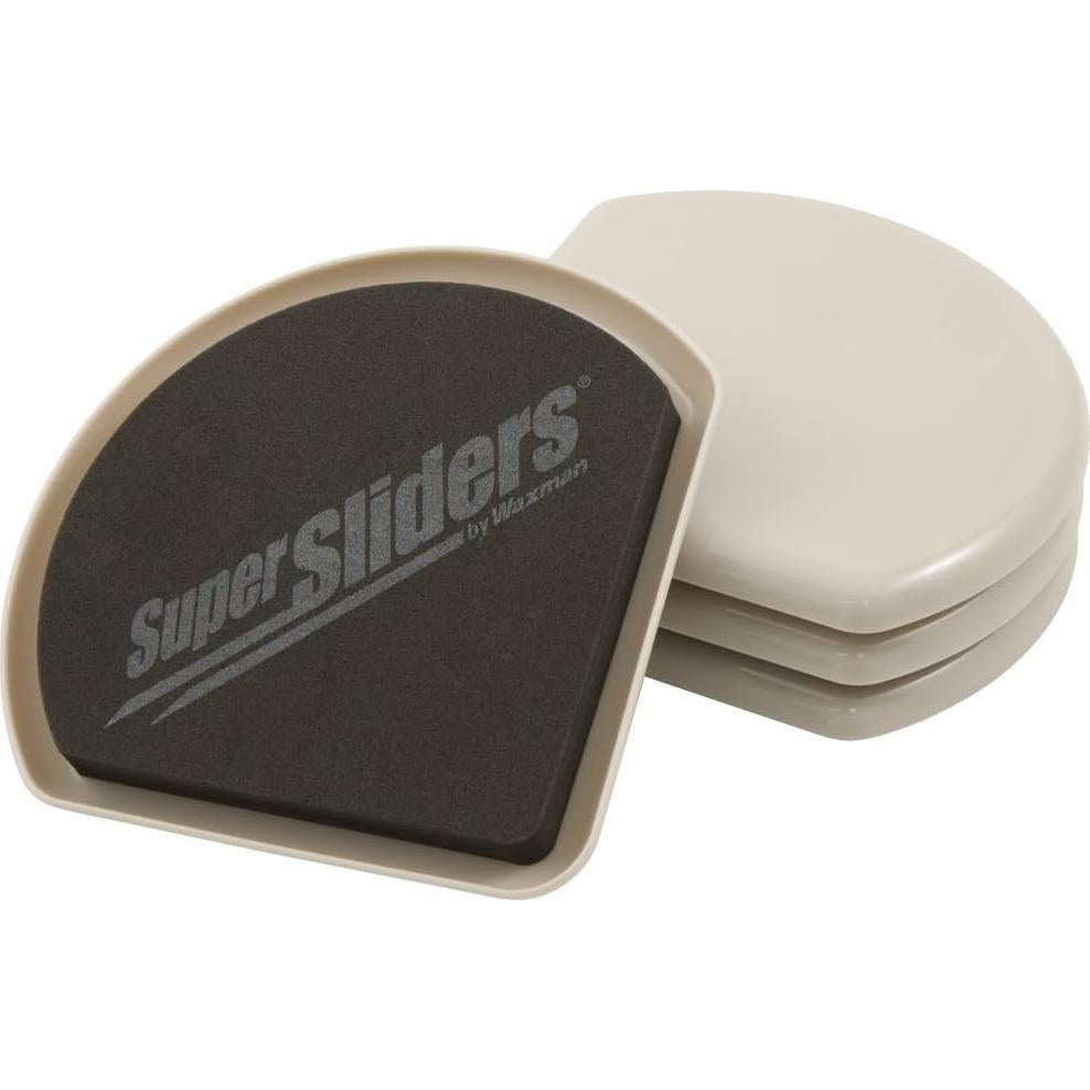 Deslizadores de Muebles Waxman 5" Reutilizables para Alfombra - 4 Piezas
