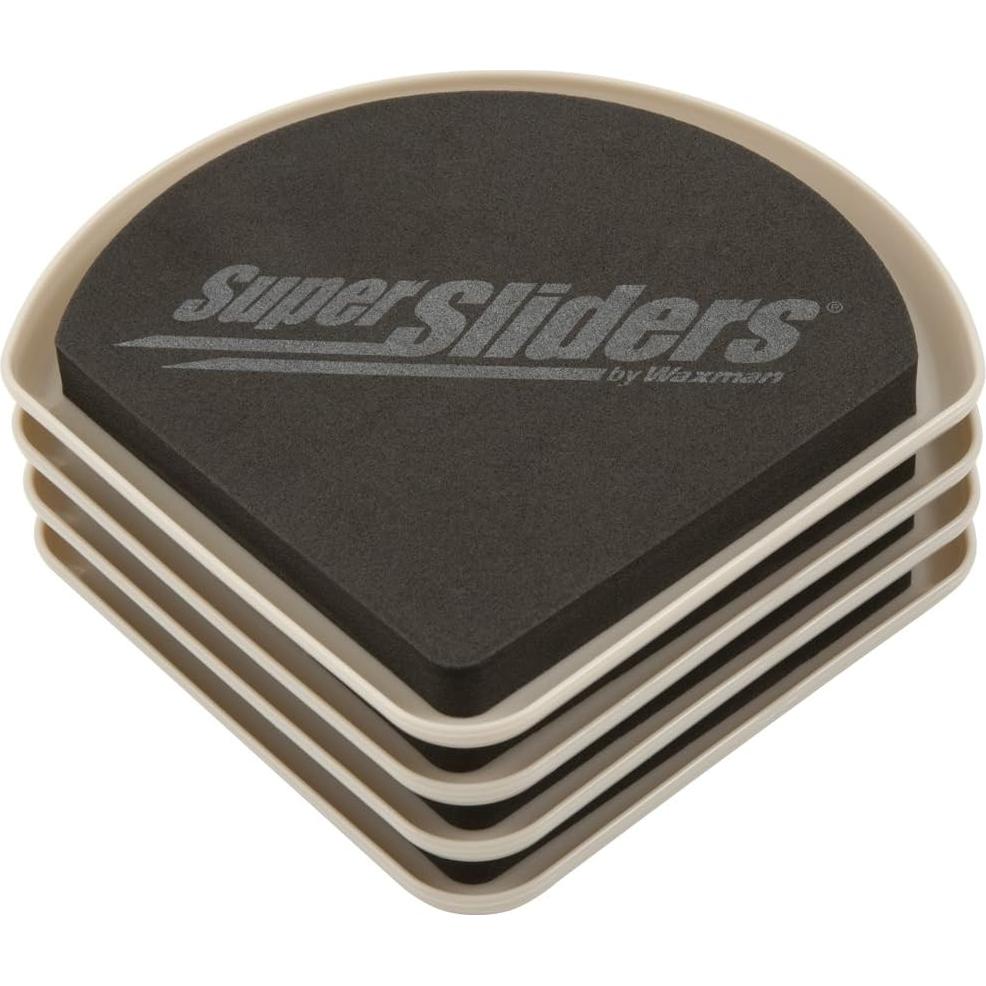 Deslizadores de Muebles Waxman 5" Reutilizables para Alfombra - 4 Piezas