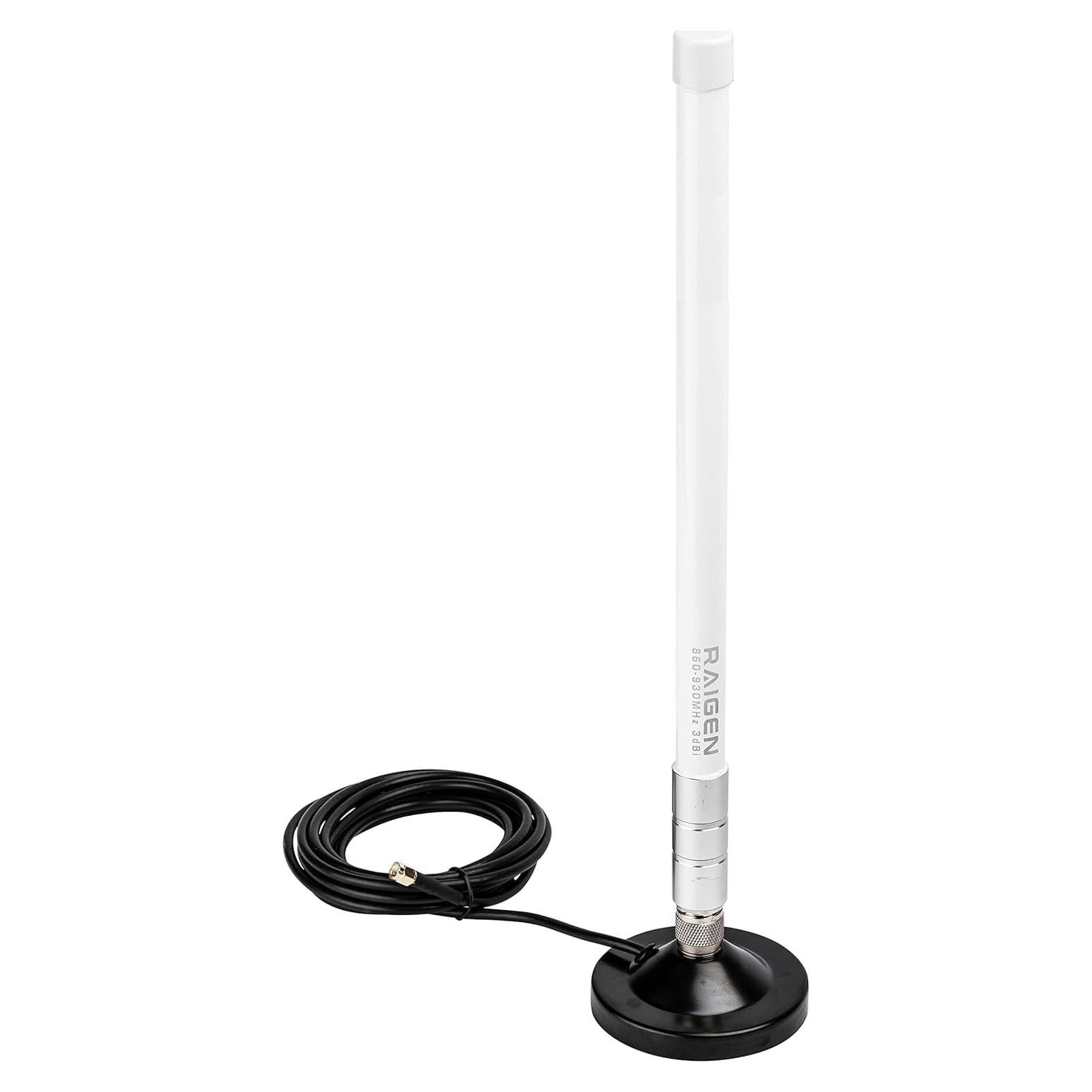 Antena de Fibra de Vidrio Raigen 5.8 dBi con Base Magnética
