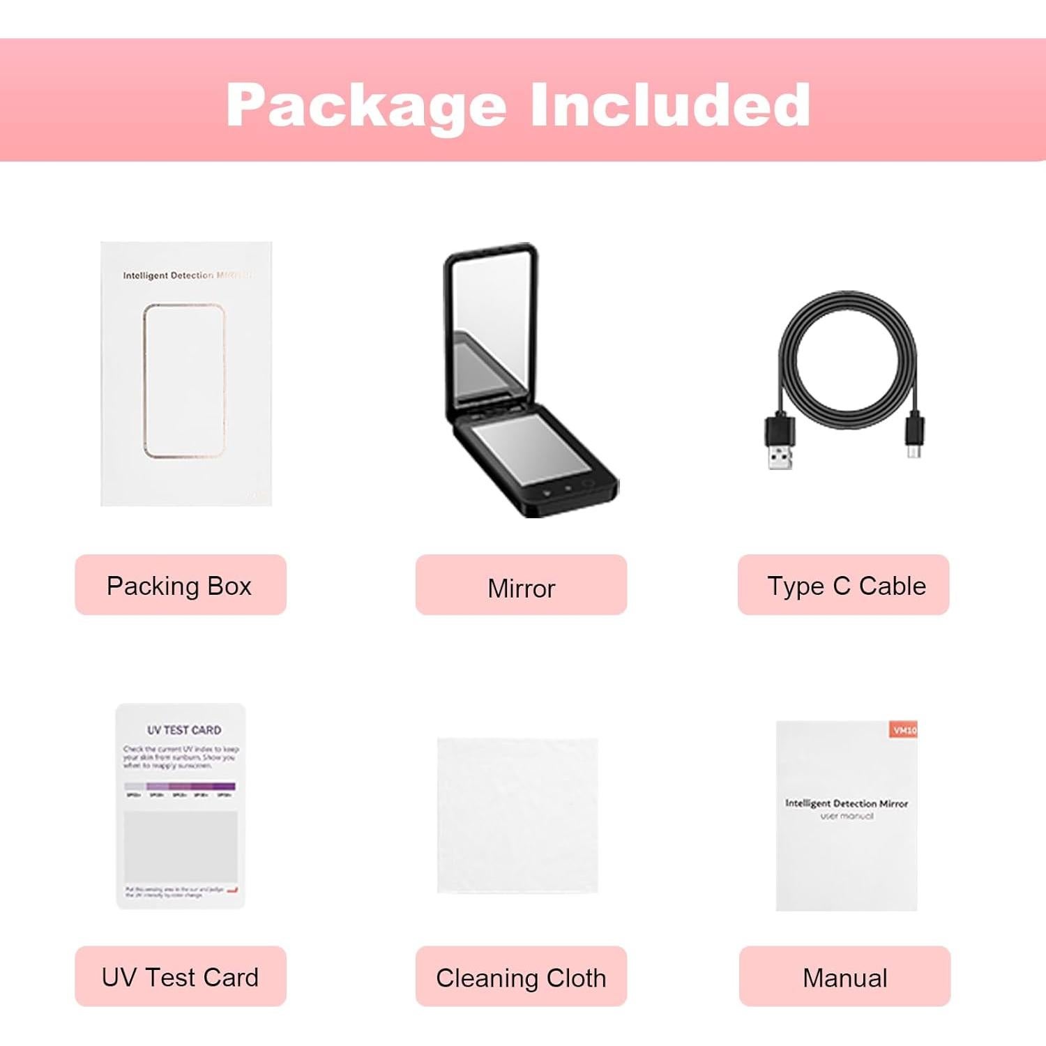 Espejo UV Compacto Vanmirr 4" con Cámara para Protector Solar