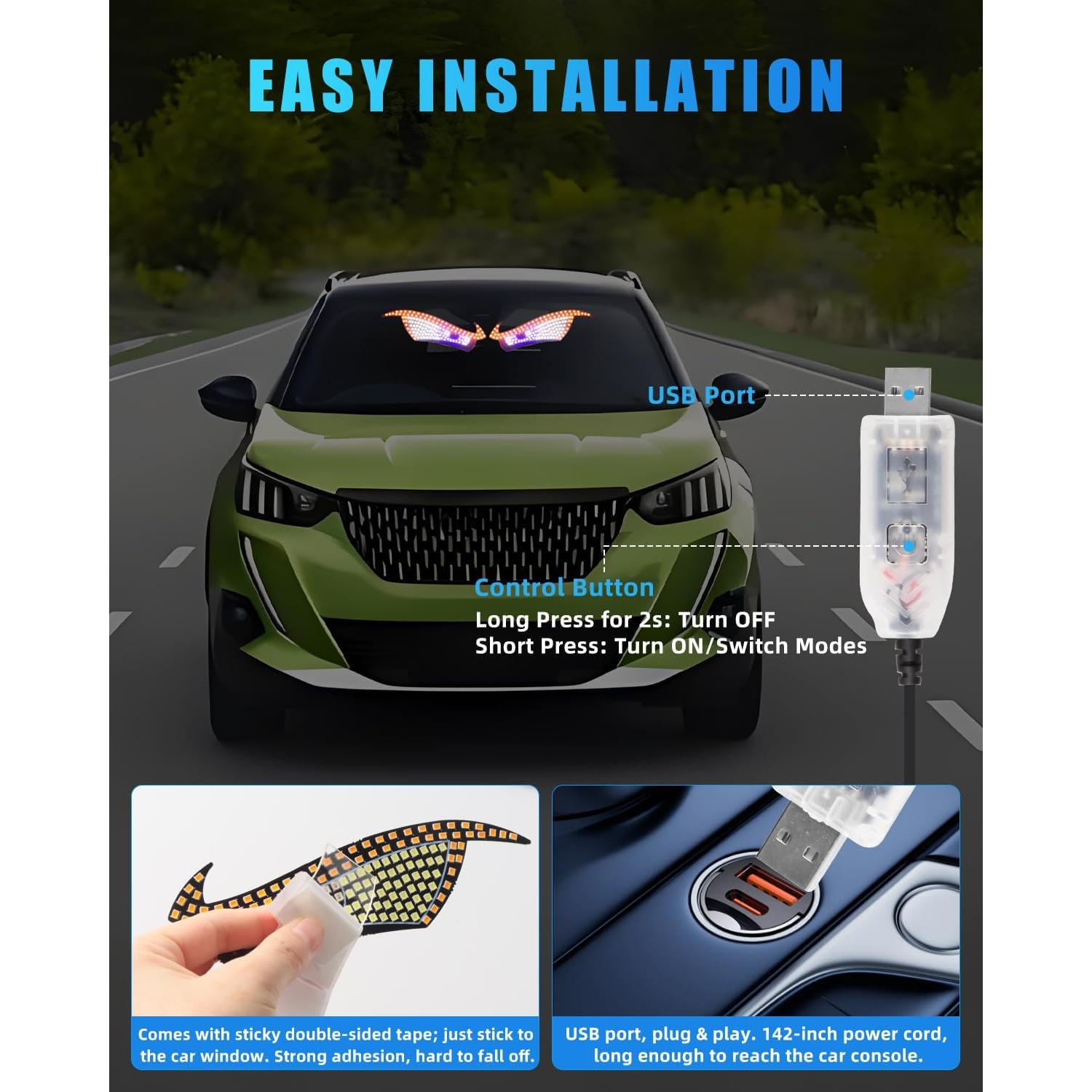 Luces LED Ojos del Diablo DYNVEX Ámbar para Vehículos 2 PCS