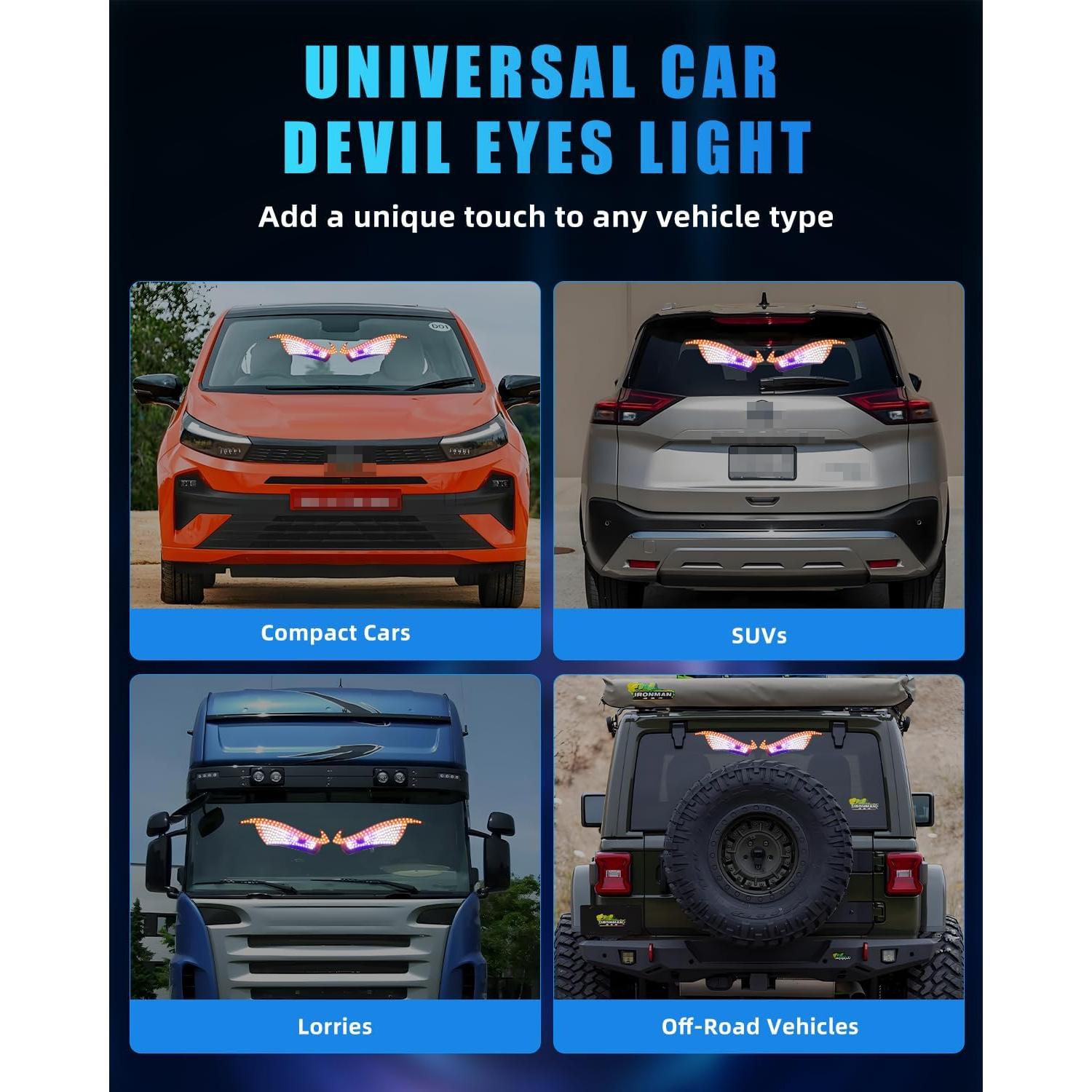 Luces LED Ojos del Diablo DYNVEX Ámbar para Vehículos 2 PCS