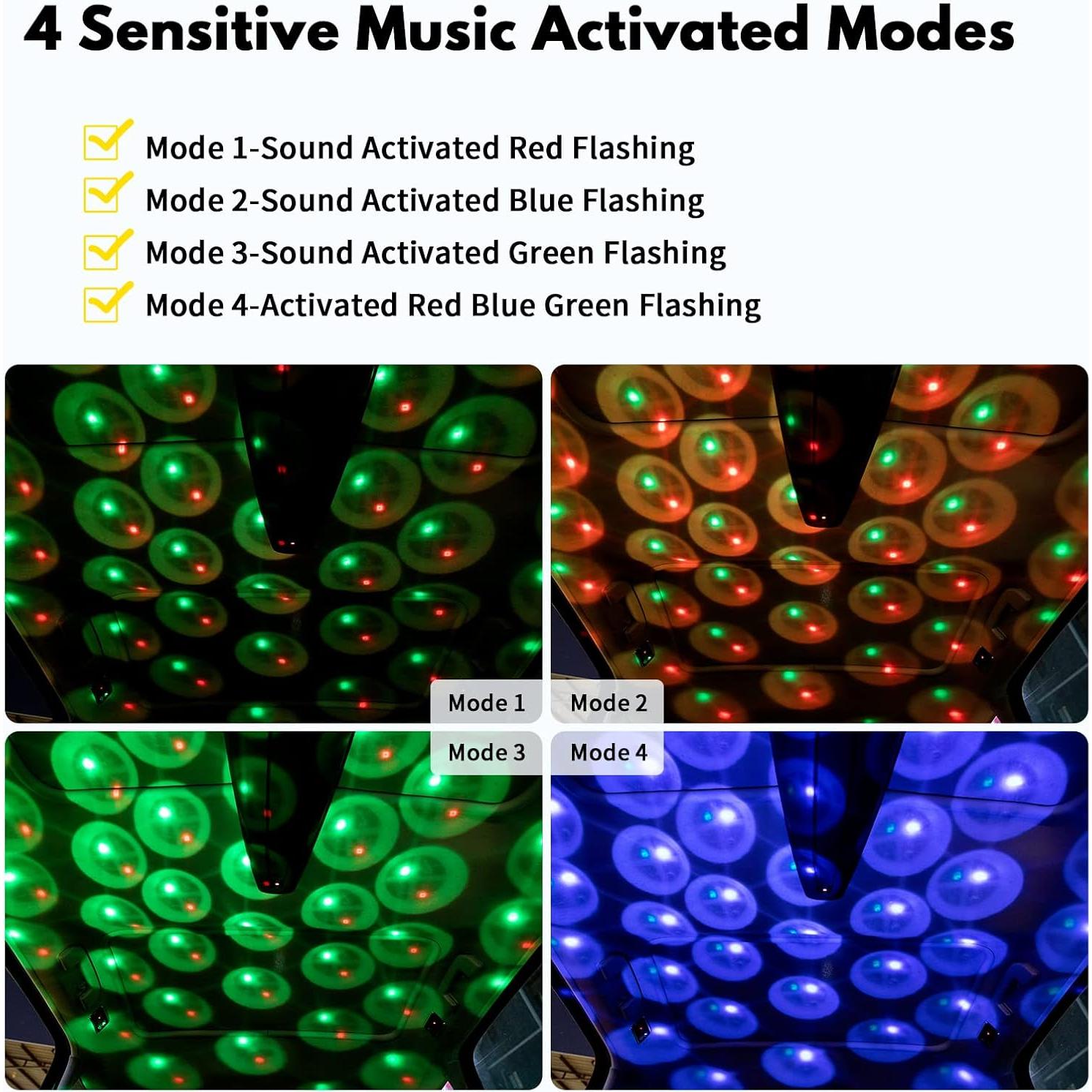 Luces de Techo LED USB LuxLumin, Proyector de Estrellas 4 Colores