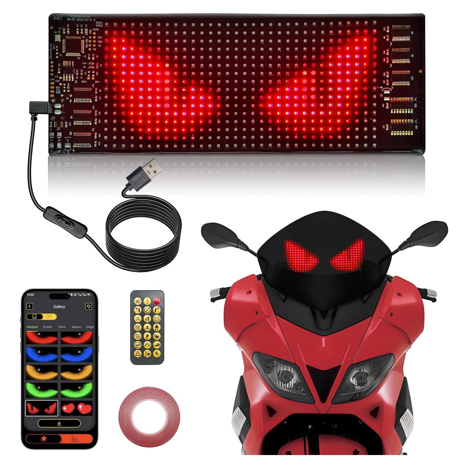 Cartel LED Programable UPONELED UPRP 17.3x7cm Rojo