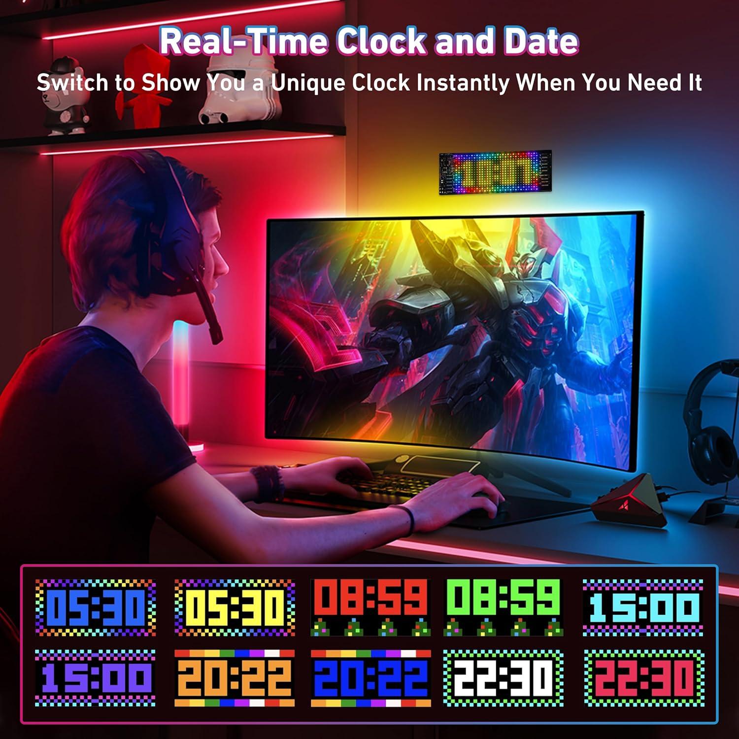 Cartel LED Programable UPONELED UPRP 17.3x7cm Rojo