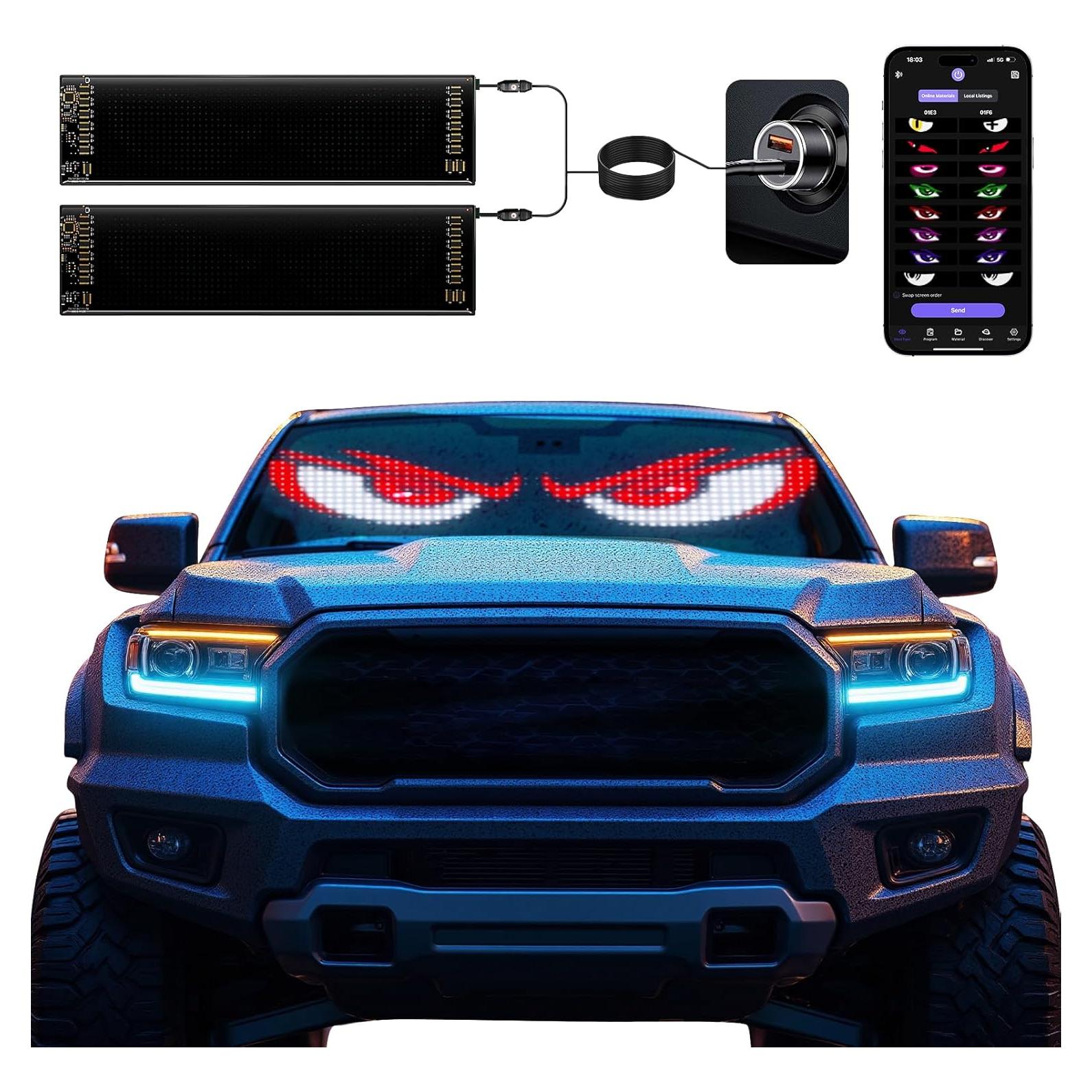 Ojos LED para Parabrisas Fussion - Paquete de 2, Luz Animada