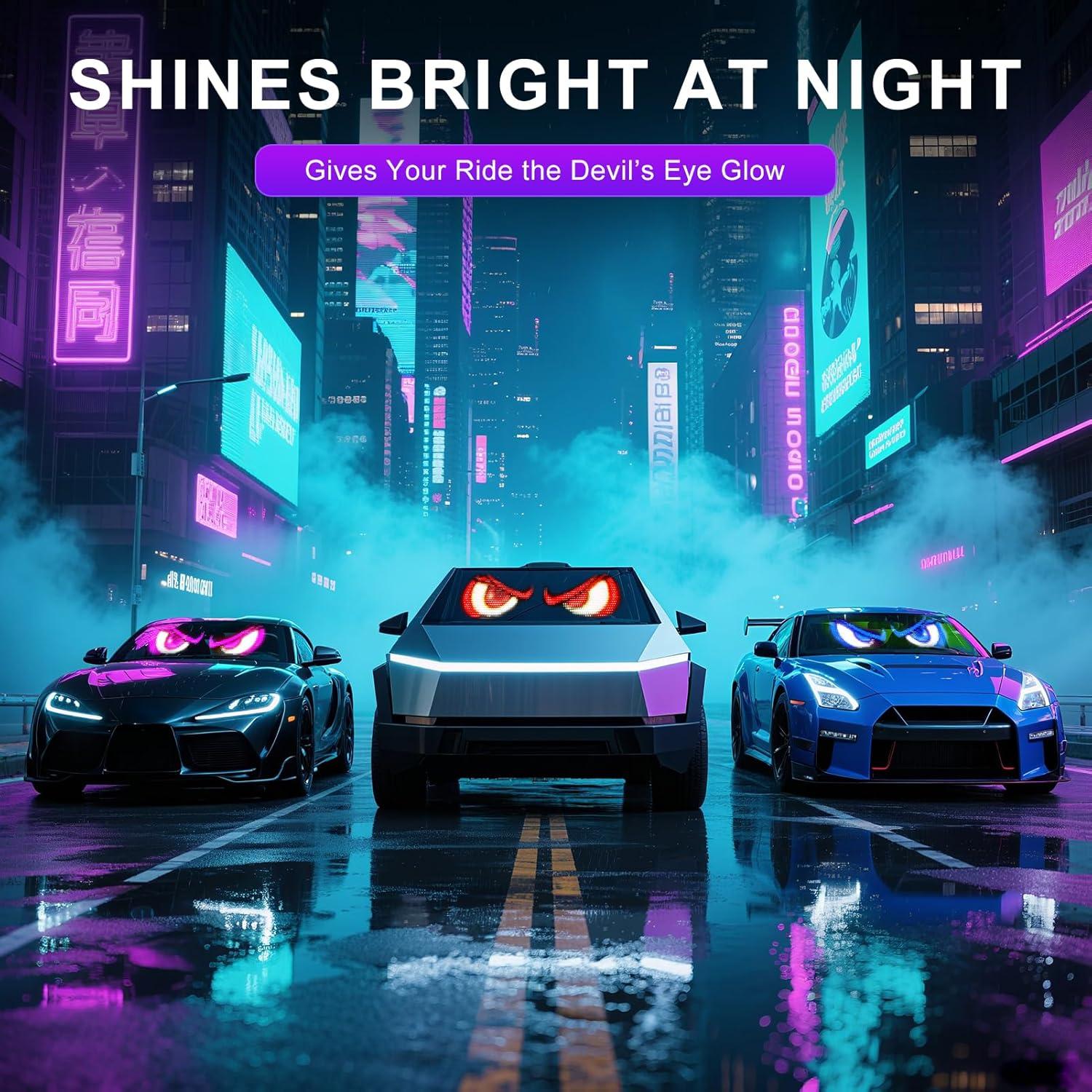 Ojos LED para Parabrisas Fussion - Paquete de 2, Luz Animada