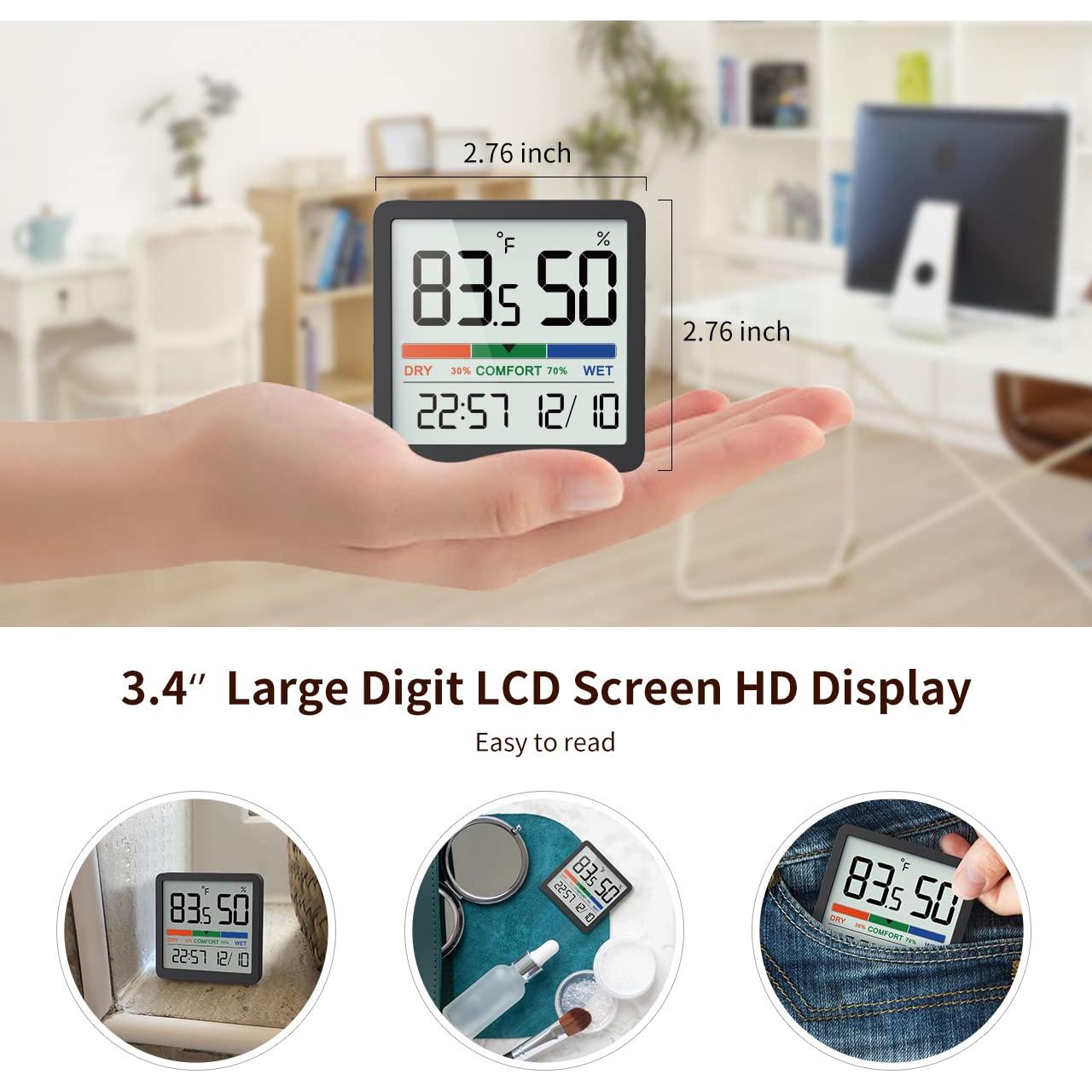 Medidor de Humedad y Temperatura VOCOO - Higrómetro Digital LCD