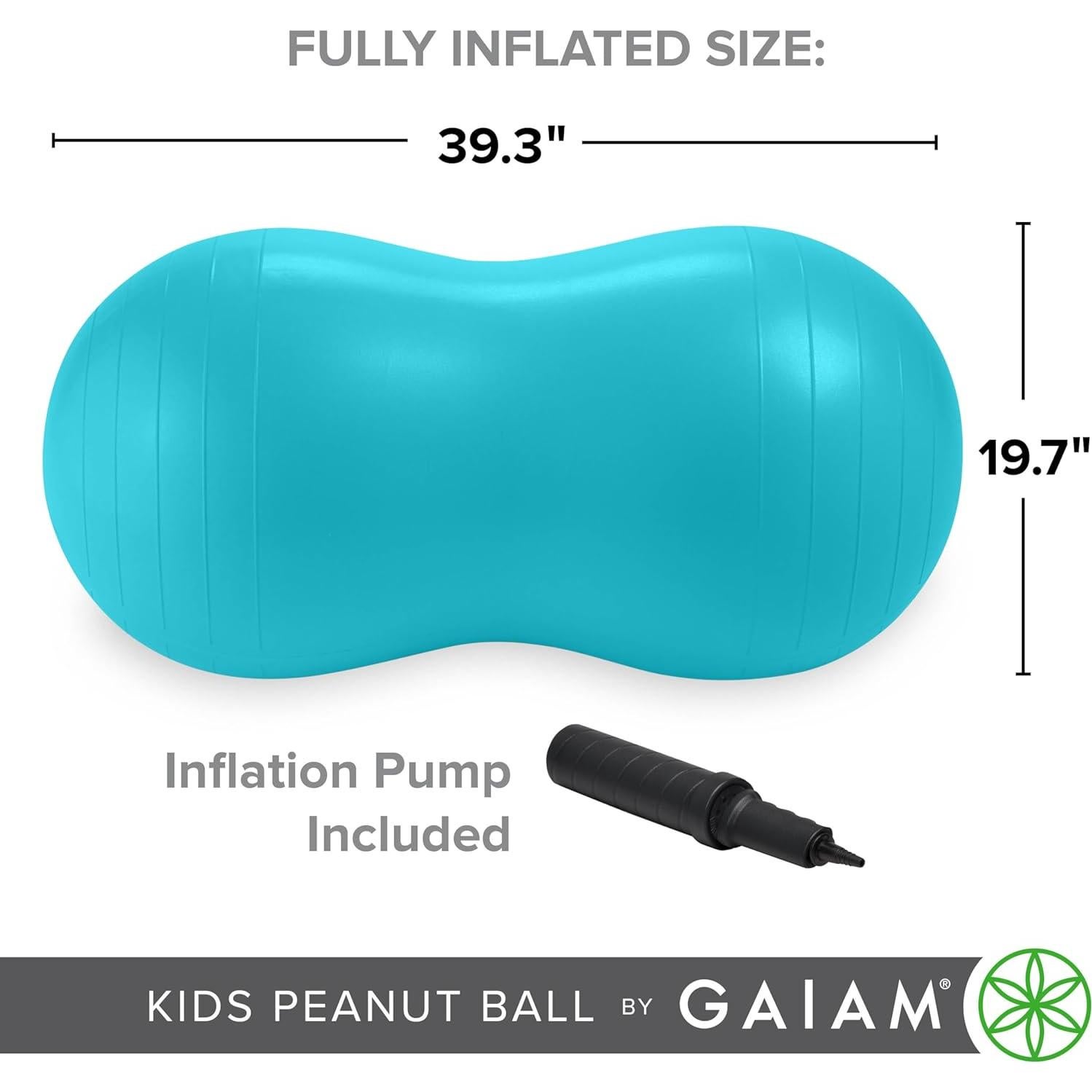 Silla de equilibrio Gaiam para niños en forma de cacahuate azul