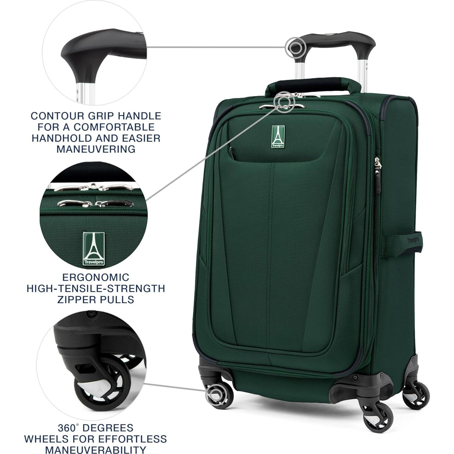 Maleta Expandible Travelpro Maxlite 5 21" Verde Bosque 2.4 kg