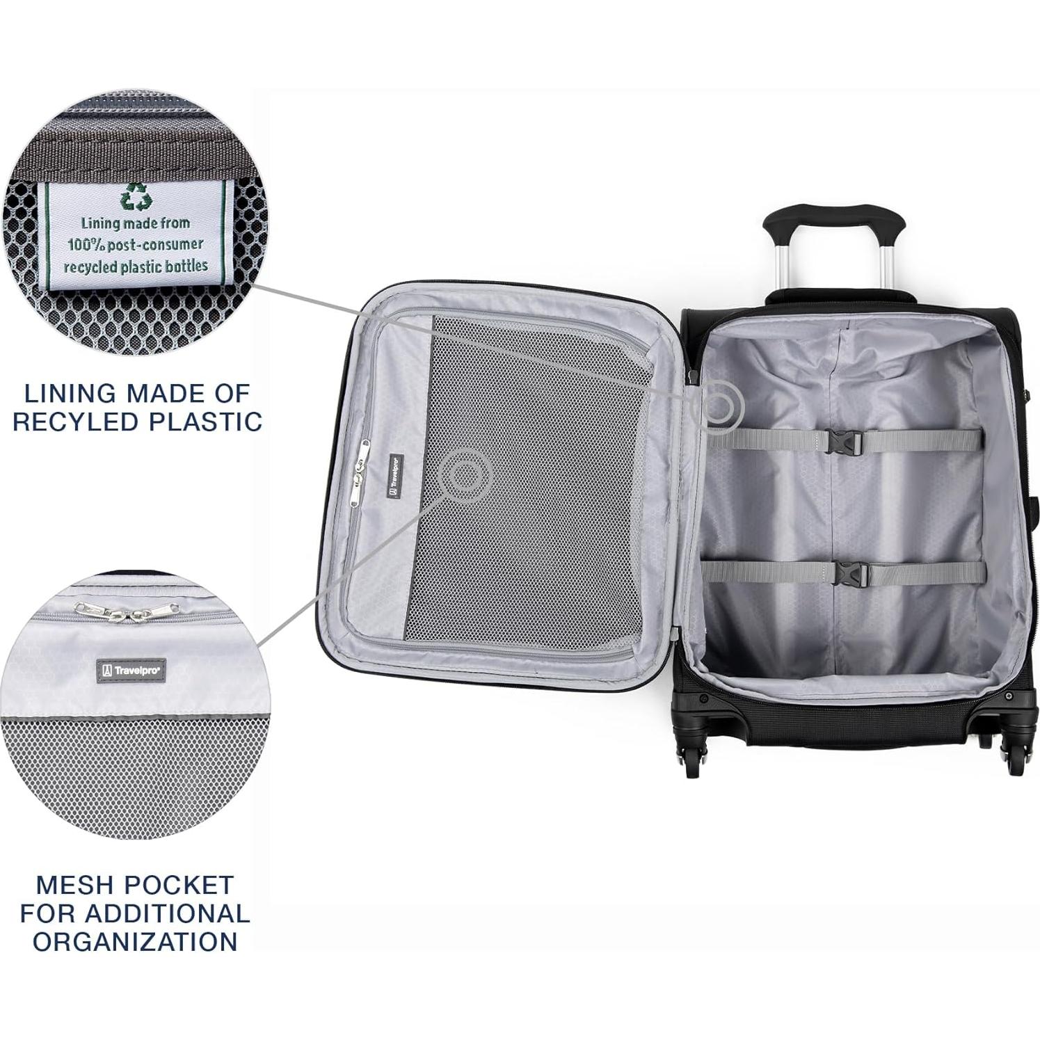 Maleta de Mano Expandible Travelpro Maxlite 5 Negra 19 Pulgadas