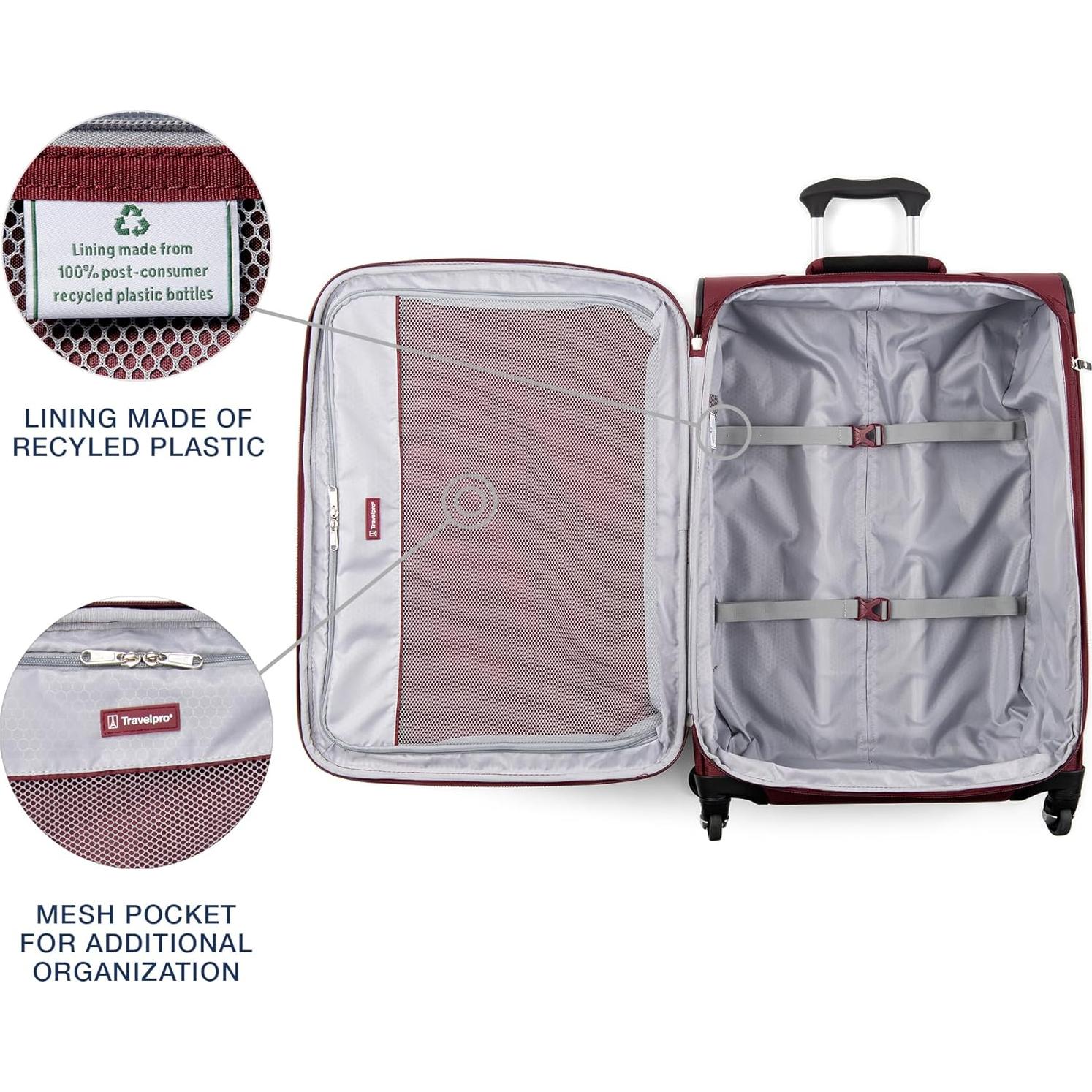 Maleta Expandible Travelpro Maxlite 5 Burdeos 25 Pulgadas