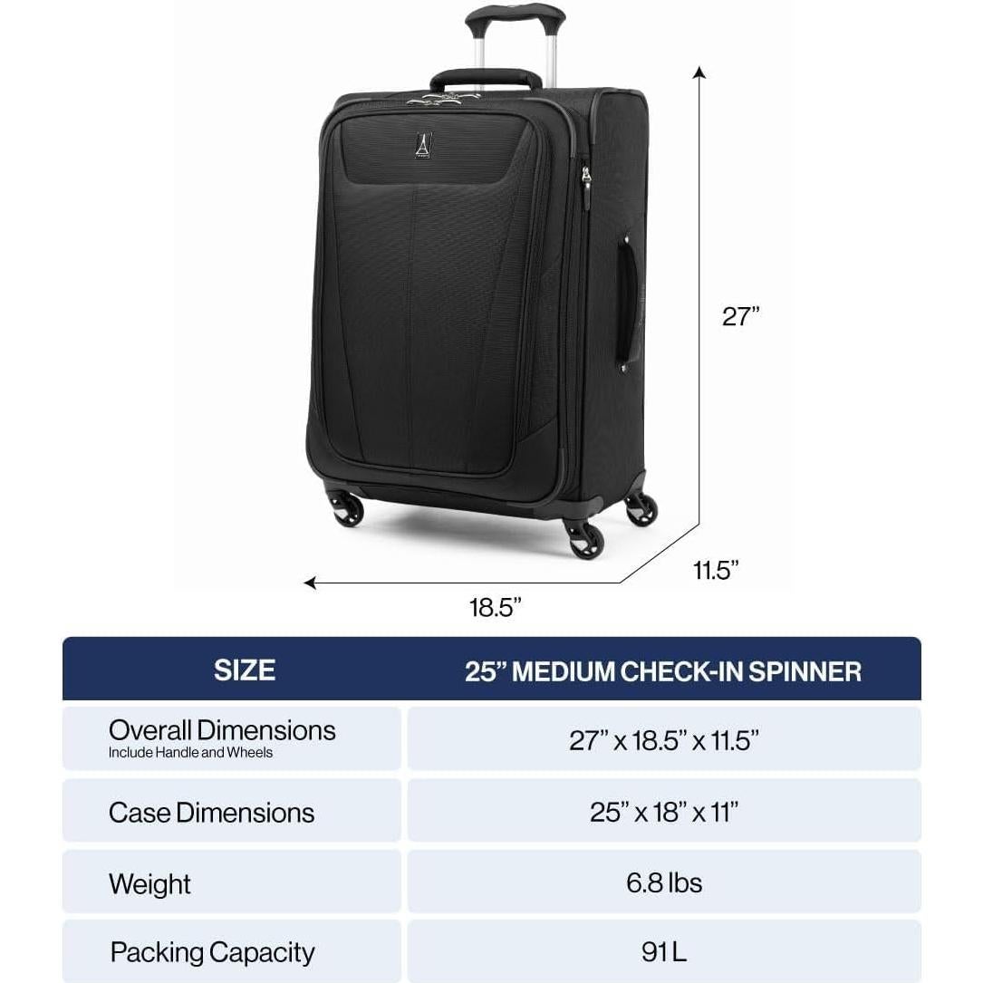 Maleta Expandible Travelpro Maxlite 5 Burdeos 25 Pulgadas