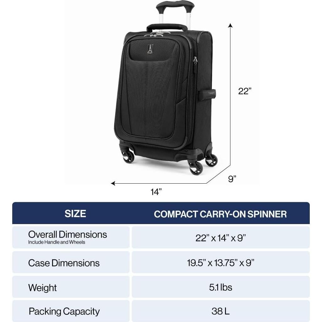 Maleta de Mano Travelpro Maxlite 5 Expandible 20" Azul