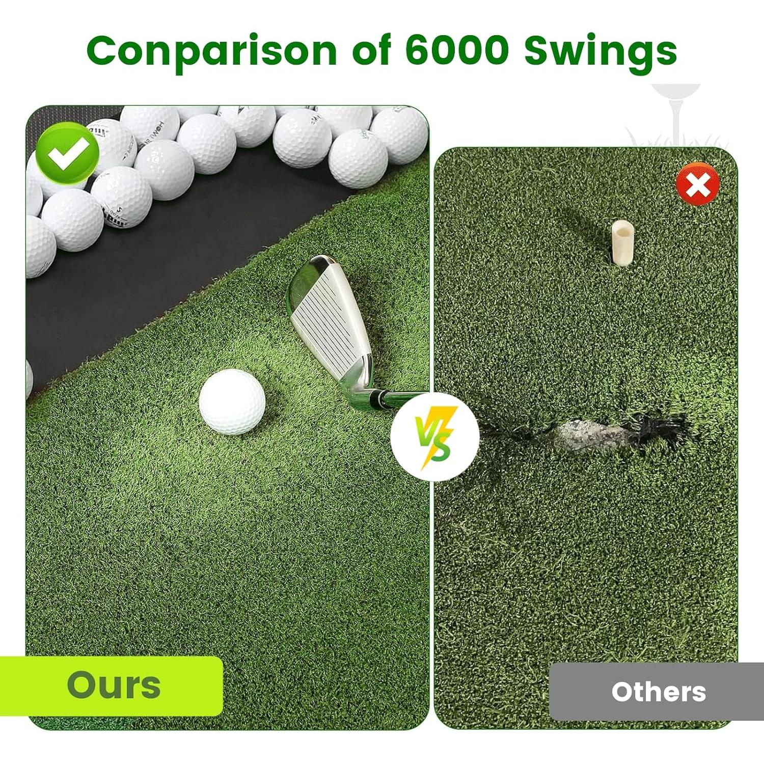 Alfombra de Golf Golfpar 6x4 pies con Bandeja para Pelotas