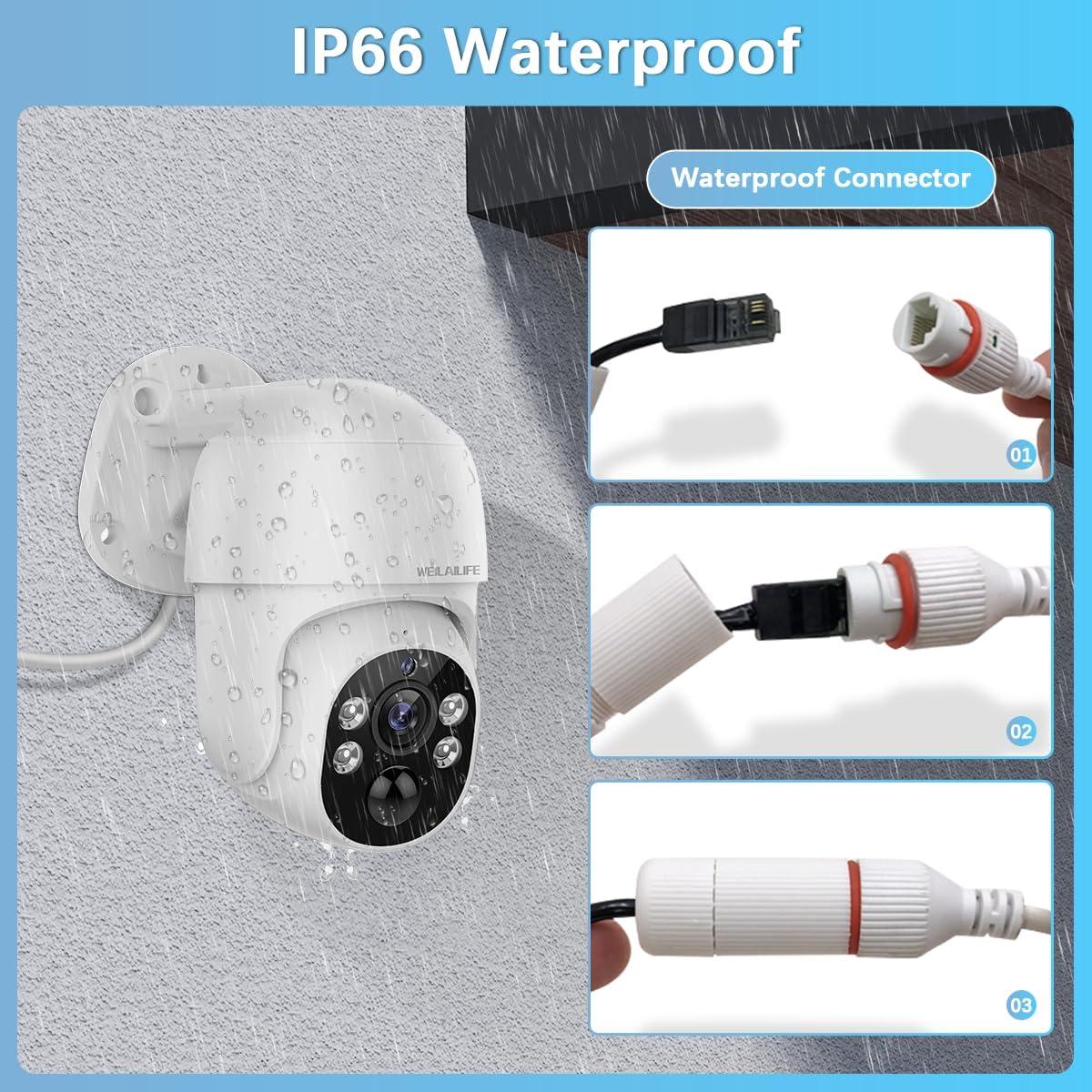 Sistema de Cámara de Seguridad WEILAILIFE 8MP 3TB 90 Días