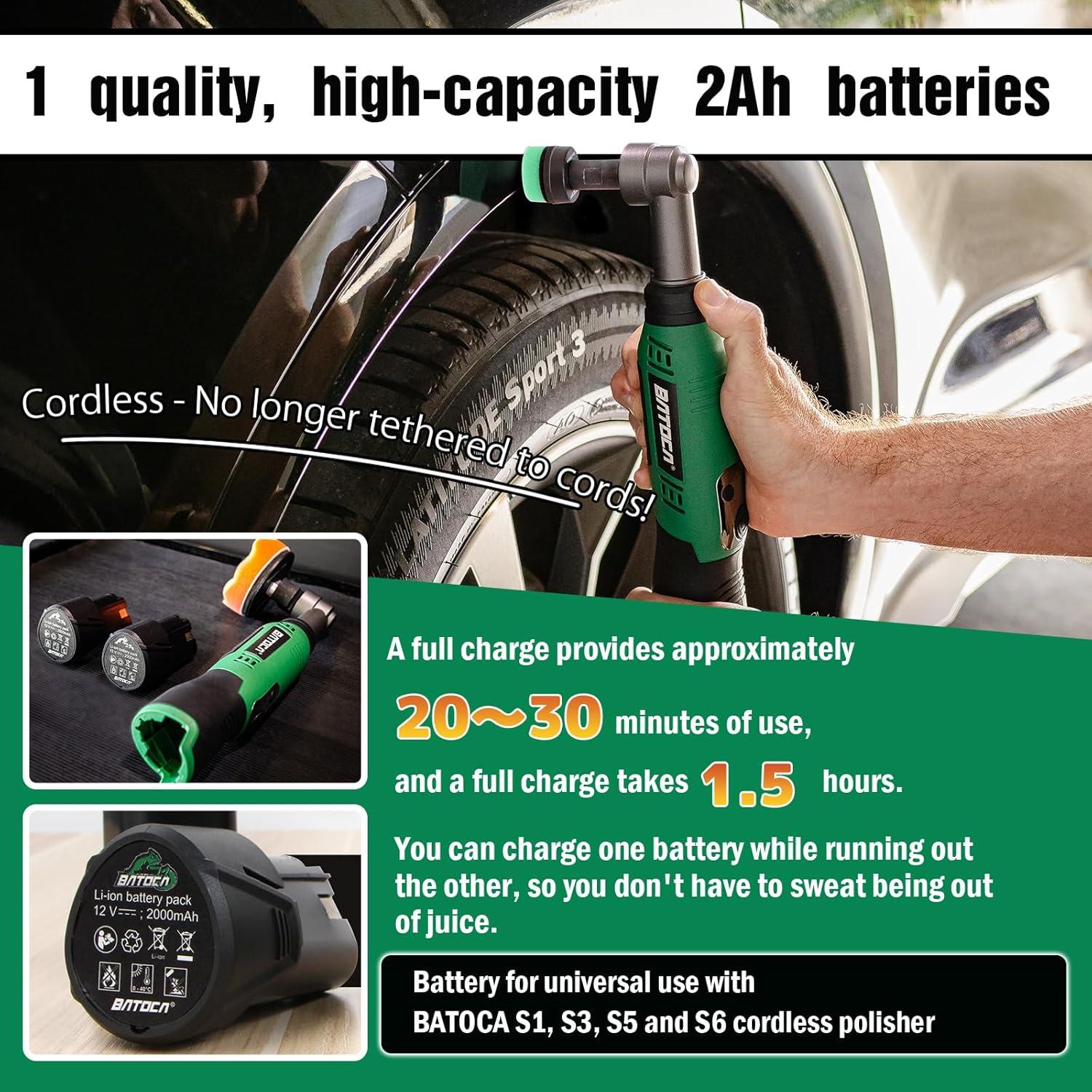 BATOCA S6 Mini Pulidora Inalámbrica 1.30 kg 6 Velocidades