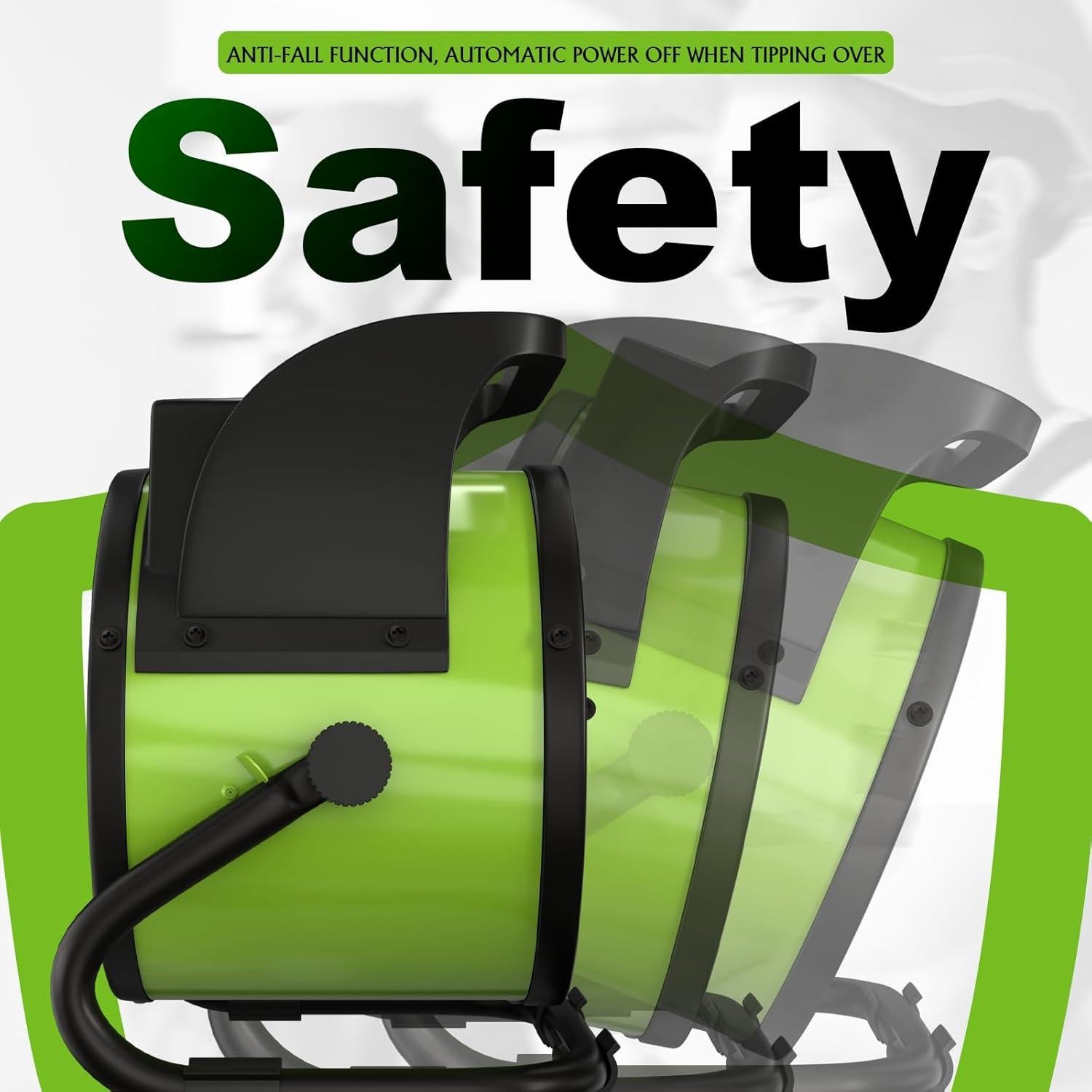 Calentador Eléctrico Gardtech SG665184 1500W Verde para Invernadero