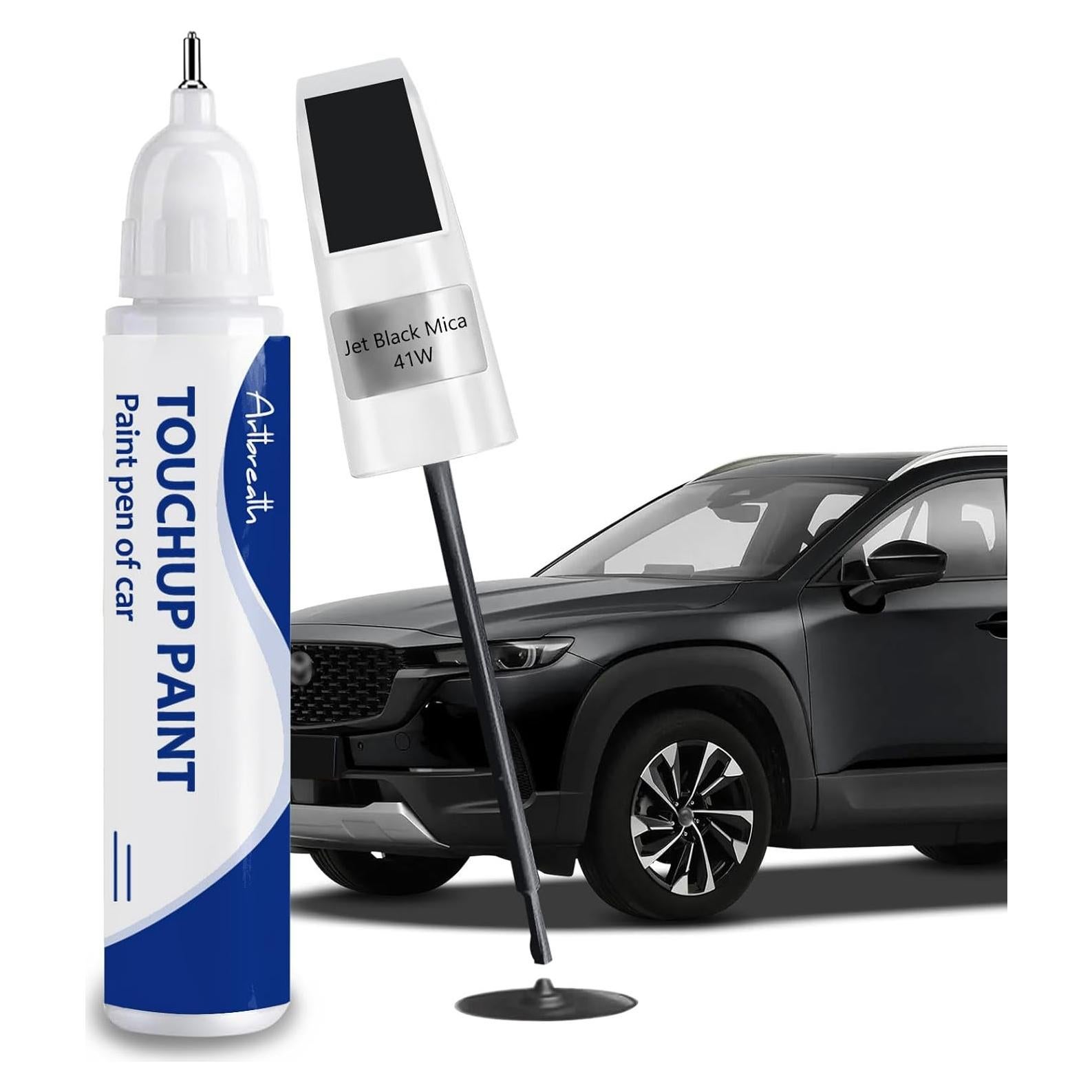 Jet Black Mica(41W) Touch Up Paint for Mazda-Exact Match–Chips and Nicks Car Paint Scratch Repair Kit Automotive Paint Pen for CX-5/CX-30/CX-50/CX-70/MAZDA3 SEDAN/HATCHBACK