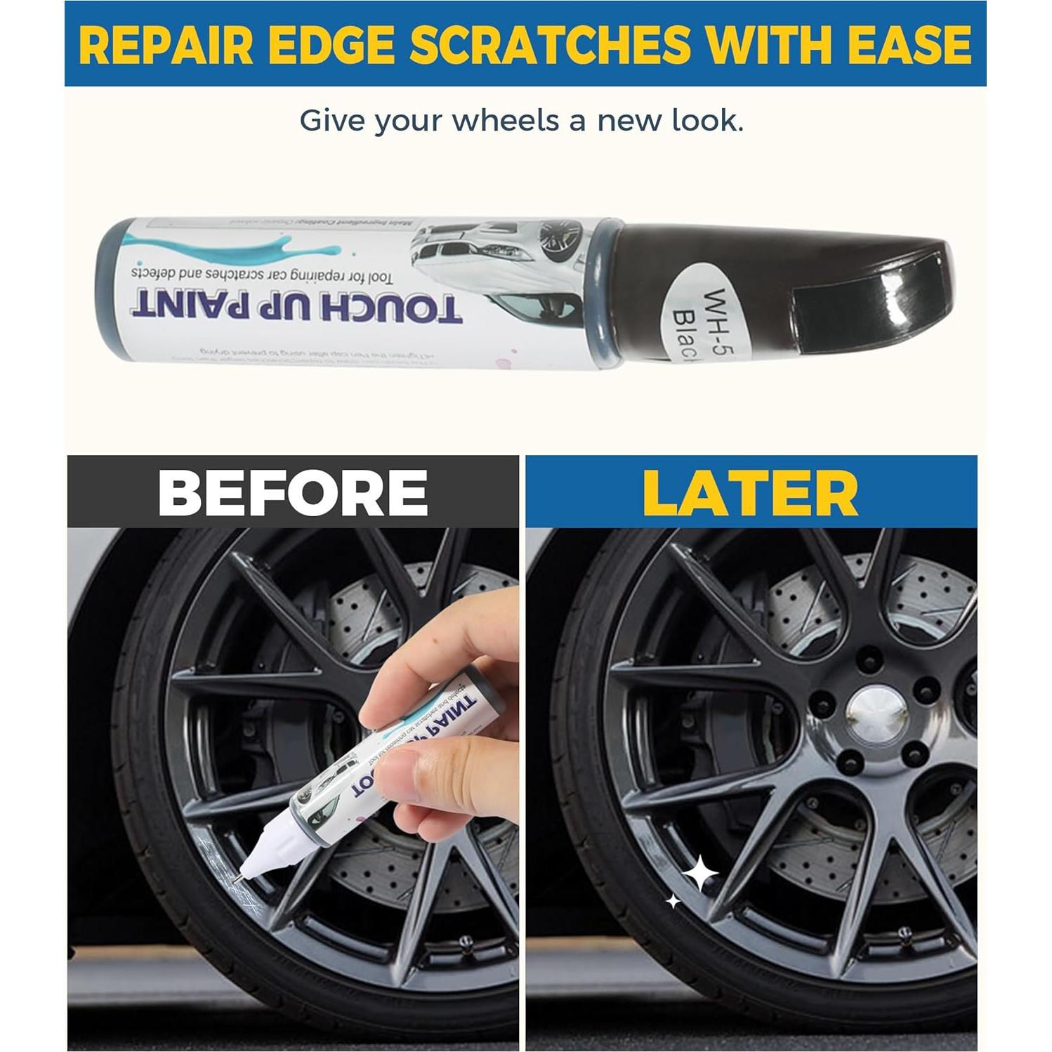 Pintura de Retoque UBOG 29.57 ml Negro para Llantas