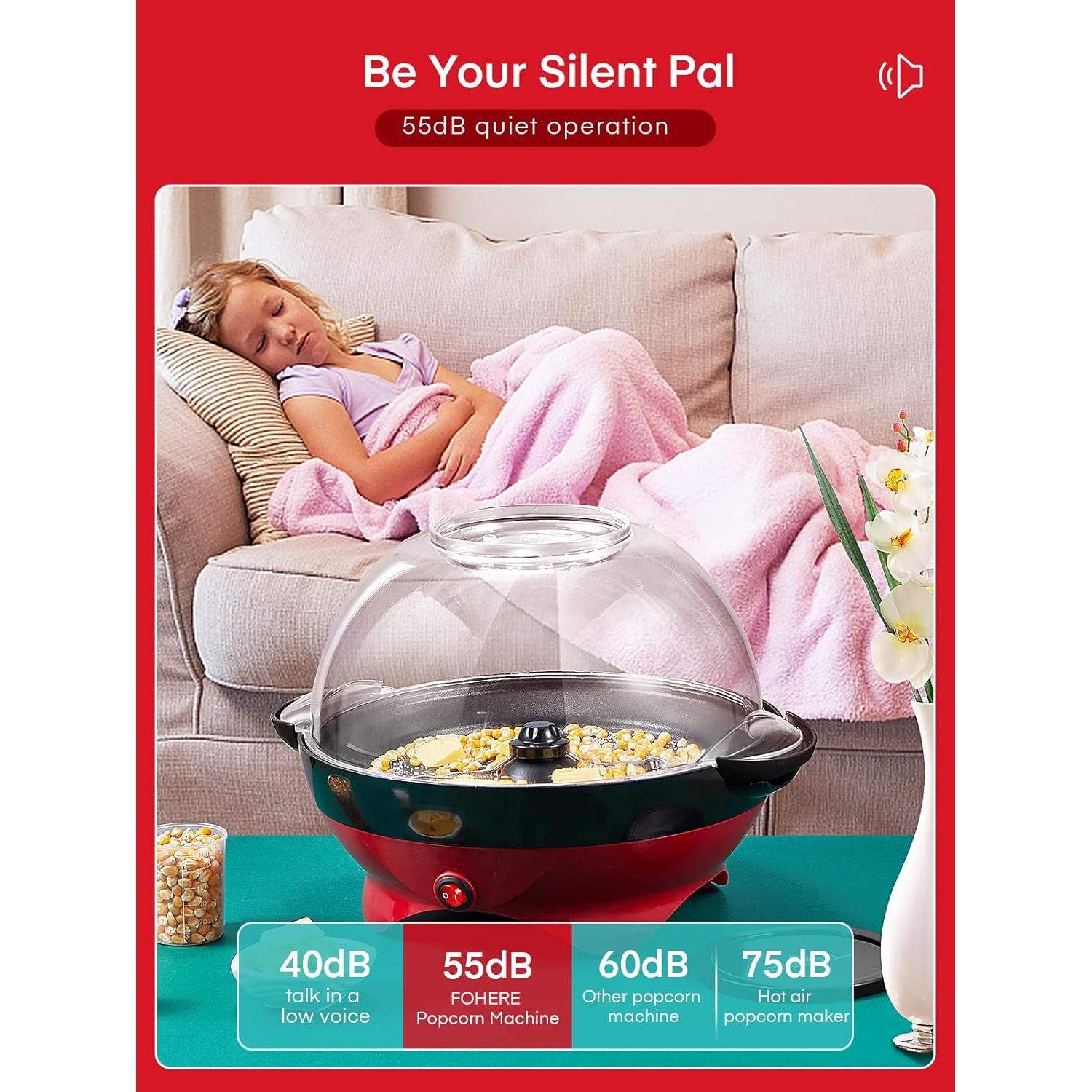 Máquina de Palomitas FOHERE 6.3L Eléctrica con Tapa Grande