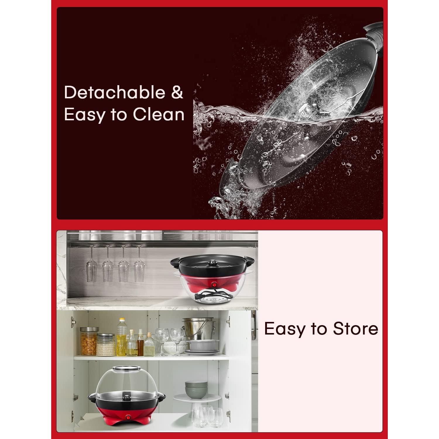 Máquina de Palomitas FOHERE 6.3L Eléctrica con Tapa Grande