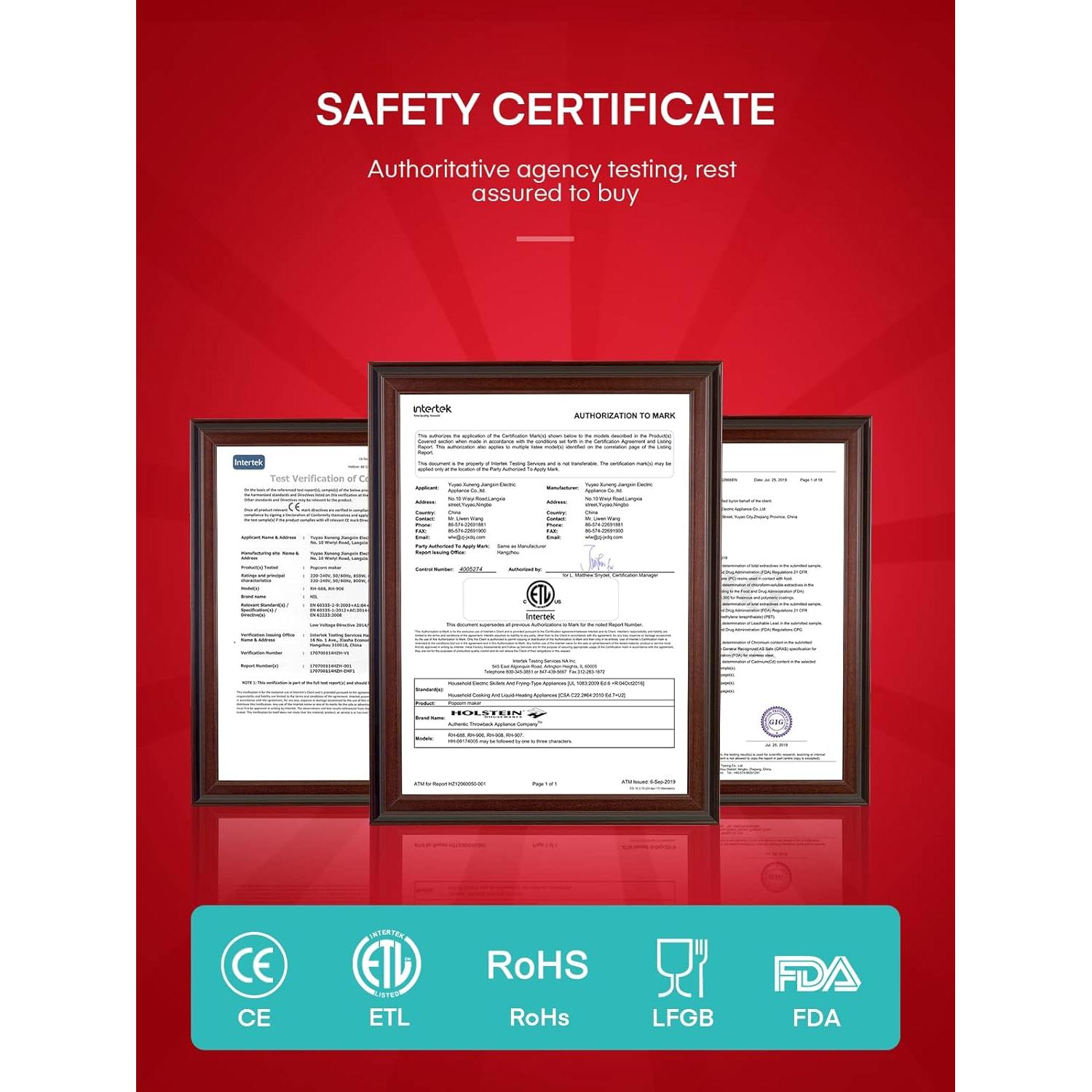 Máquina de Palomitas FOHERE 6.3L Eléctrica con Tapa Grande