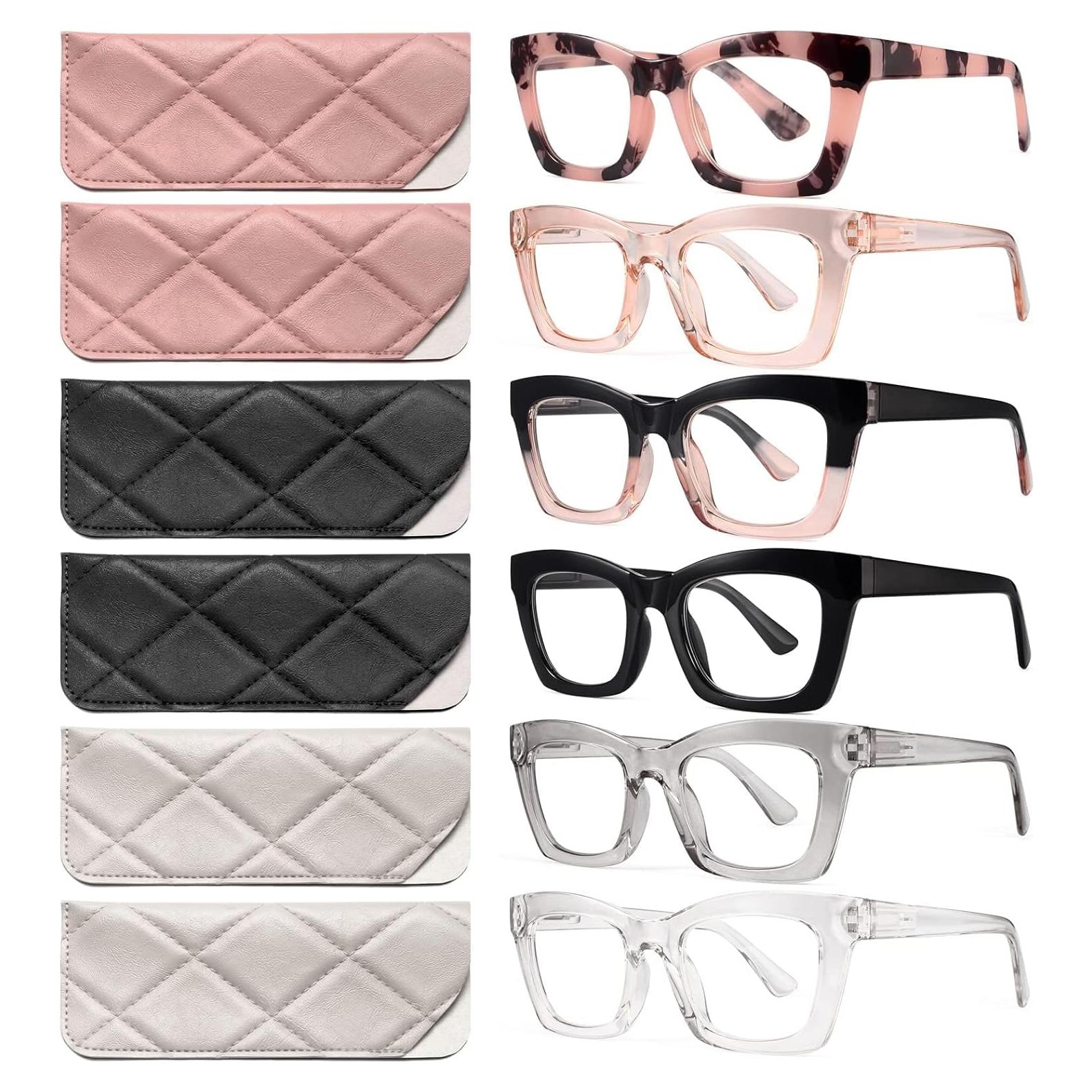 Gafas de Lectura CCVOO Oprah 6 Paquete Luz Azul 4.0x