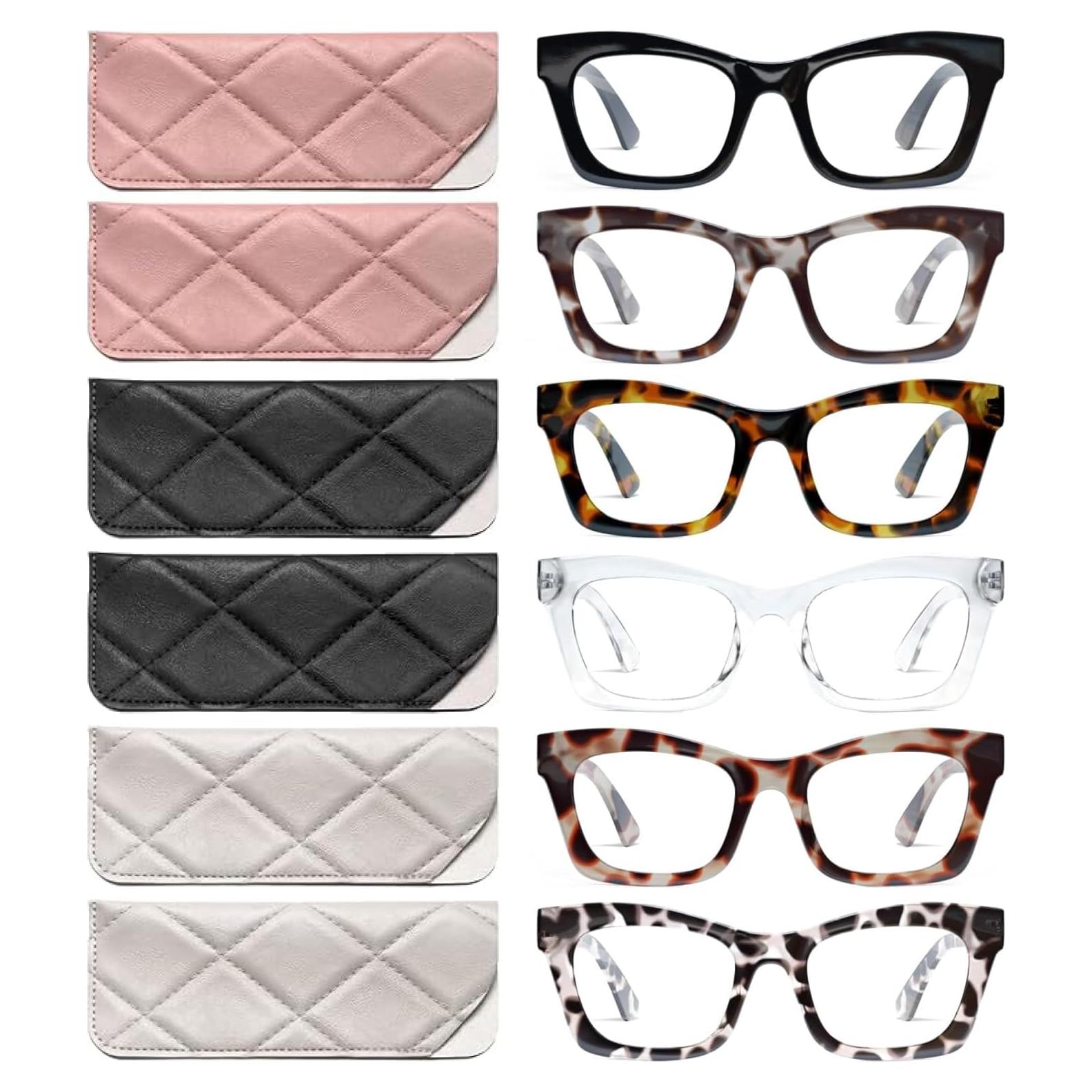 Gafas de Lectura CCVOO Oprah 6 Paquete Luz Azul 1.75x