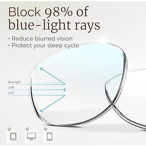 Gafas de Lectura CCVOO Oprah 6 Pack Luz Azul 2.5x