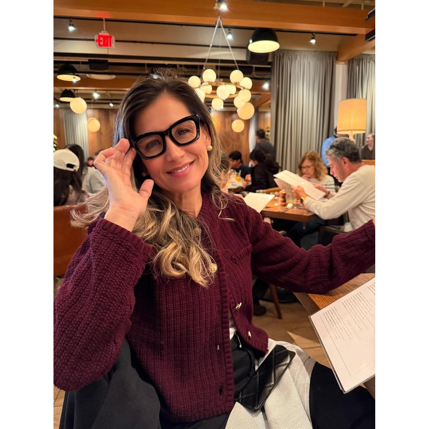 Gafas de Lectura CCVOO 6 Pack Estilo Oprah 4.0x Rosa