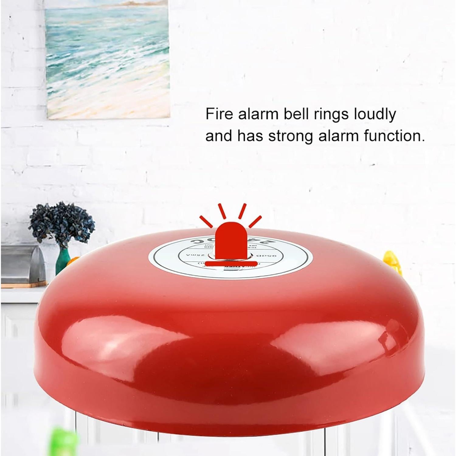 Campana de Alarma de Incendio Sonew 24V 90dB Roja