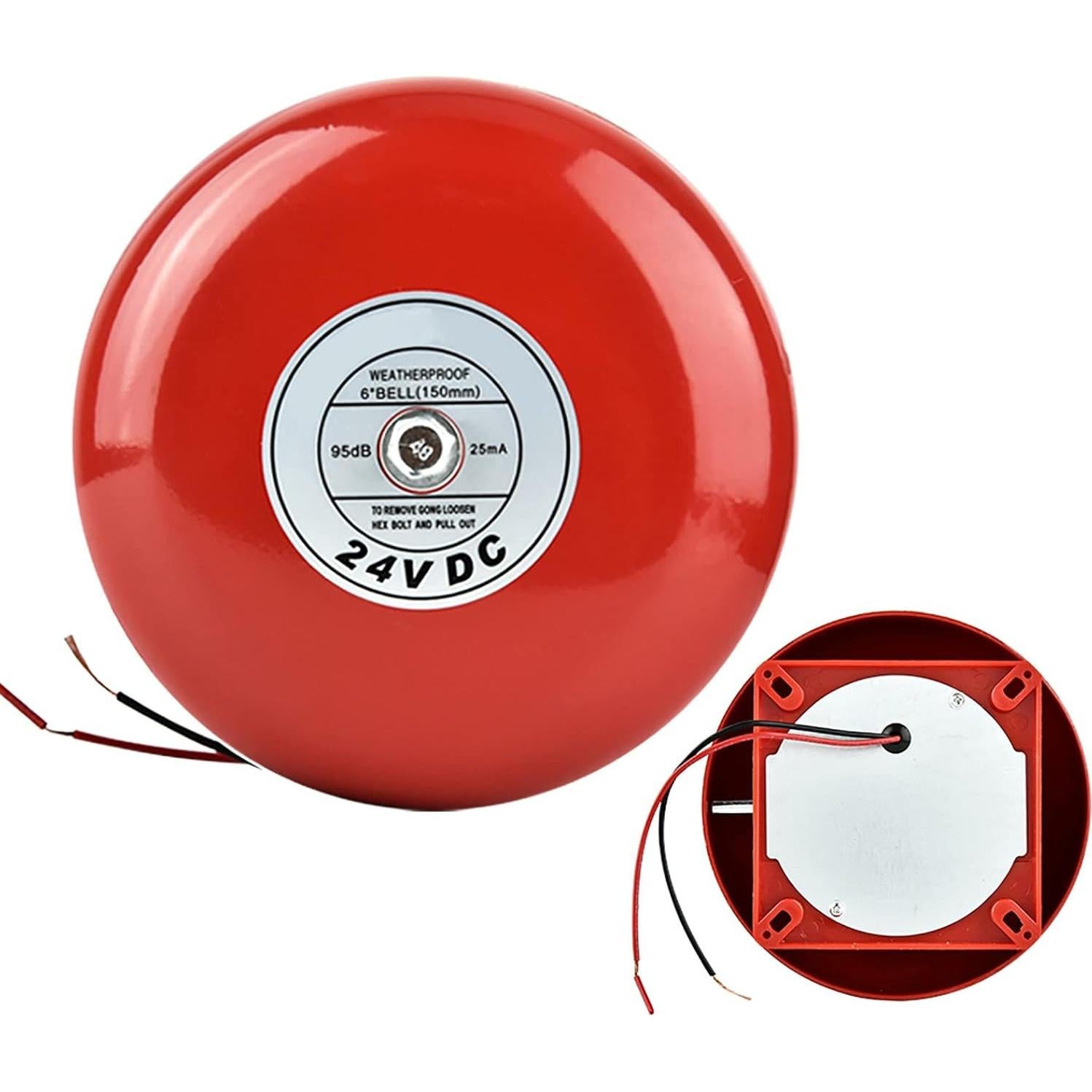 Campana de Alarma de Incendio Sonew 24V 90dB Roja