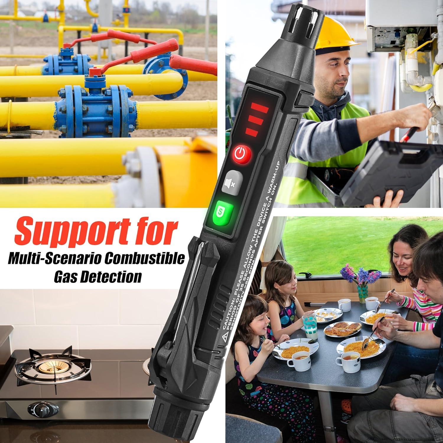 Detector de Fugas de Gas IVOLWIN GLD6308 Portátil 2 en 1