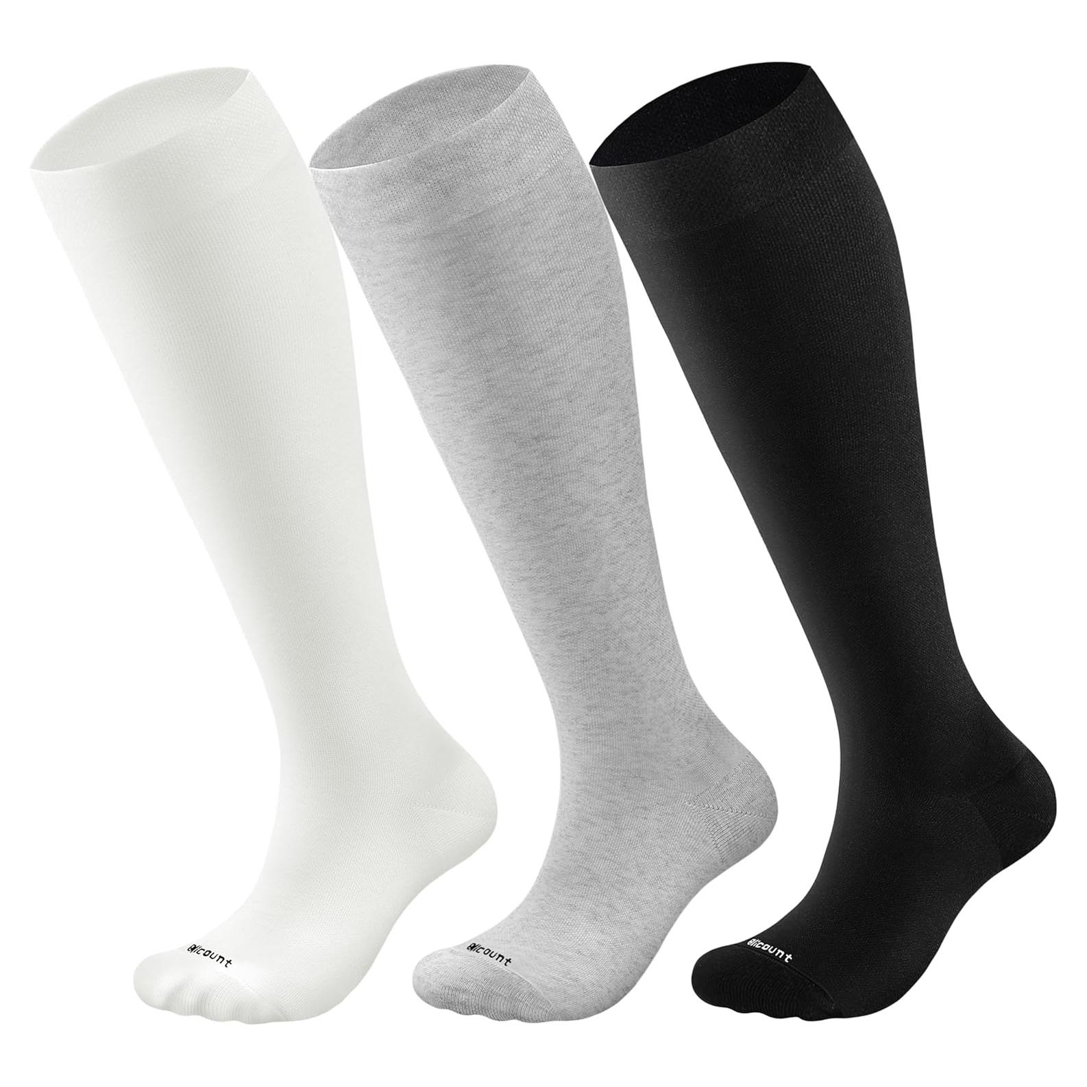 Calcetines de Compresión Blicount 15-20mmHg Algodón Unisex