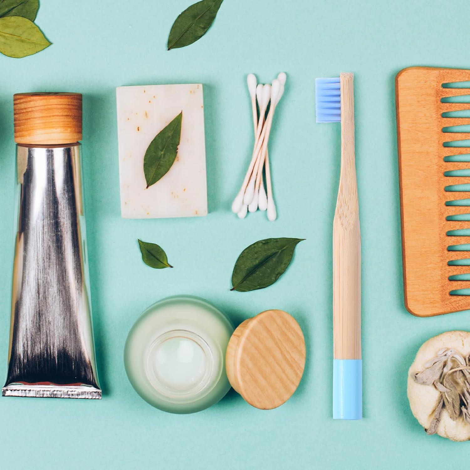 24 Cepillos de Dientes de Bambú para Niños Purpeak 14.5 cm