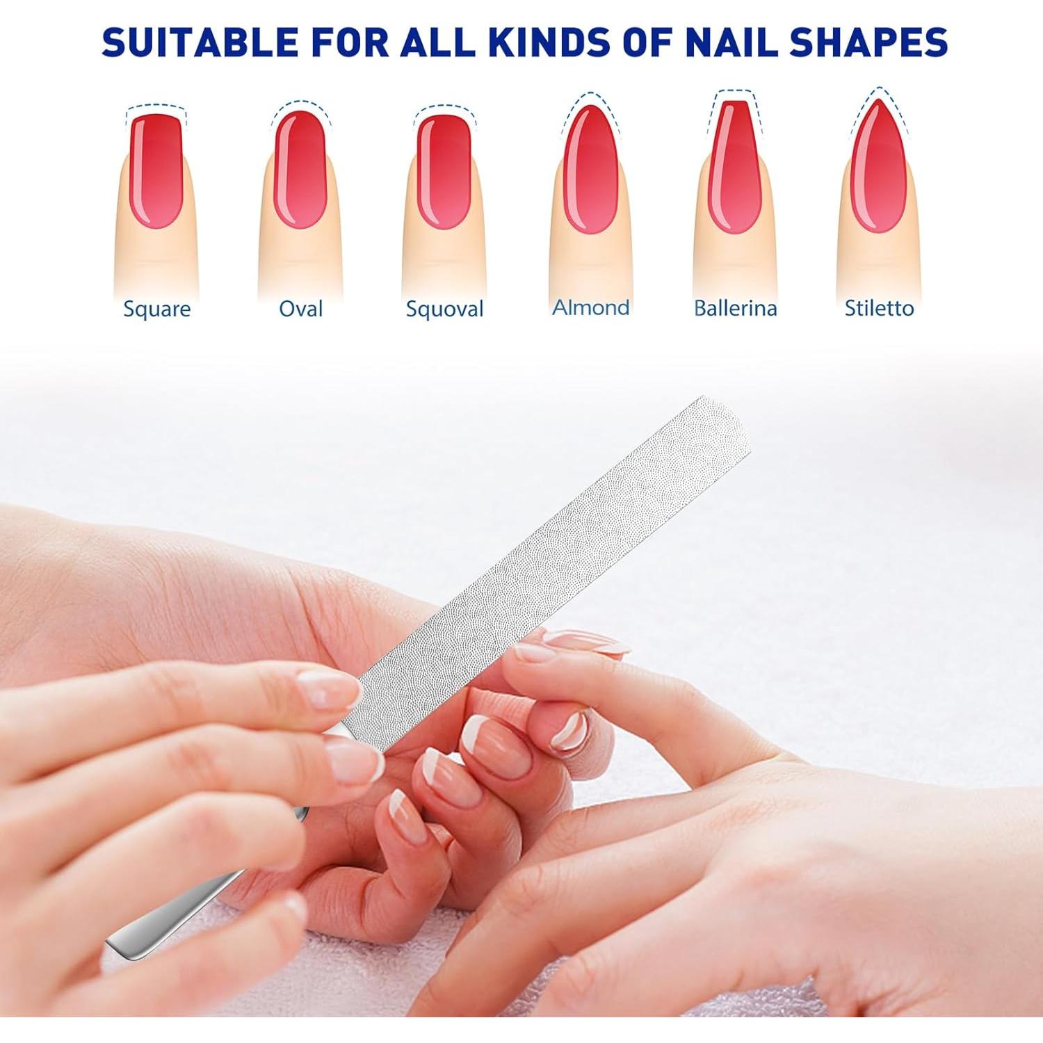 Lima de Uñas de Acero Inoxidable Doble Cara Lobodt 12cm