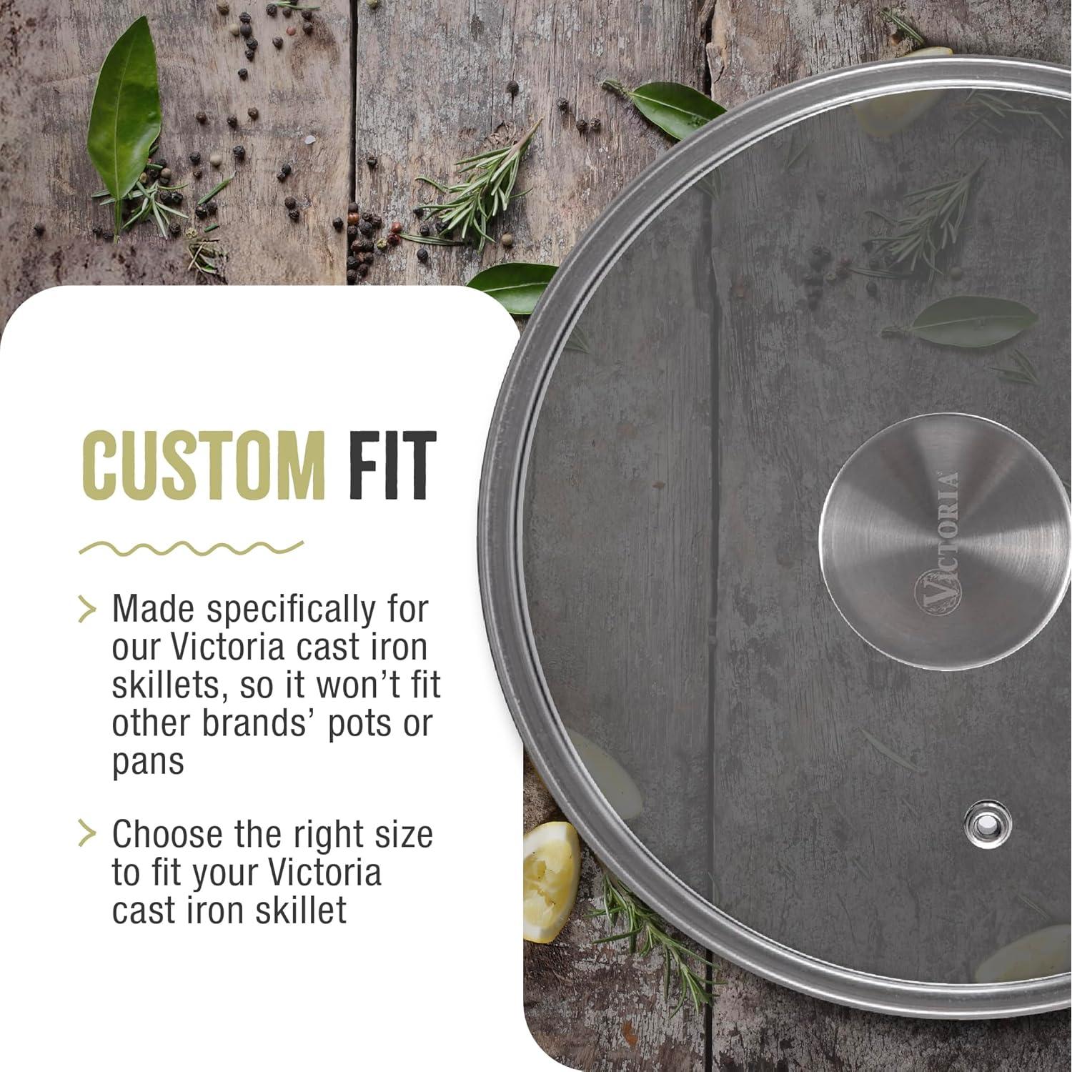 Tapa de vidrio templado Victoria 17.78 cm redonda para sartén