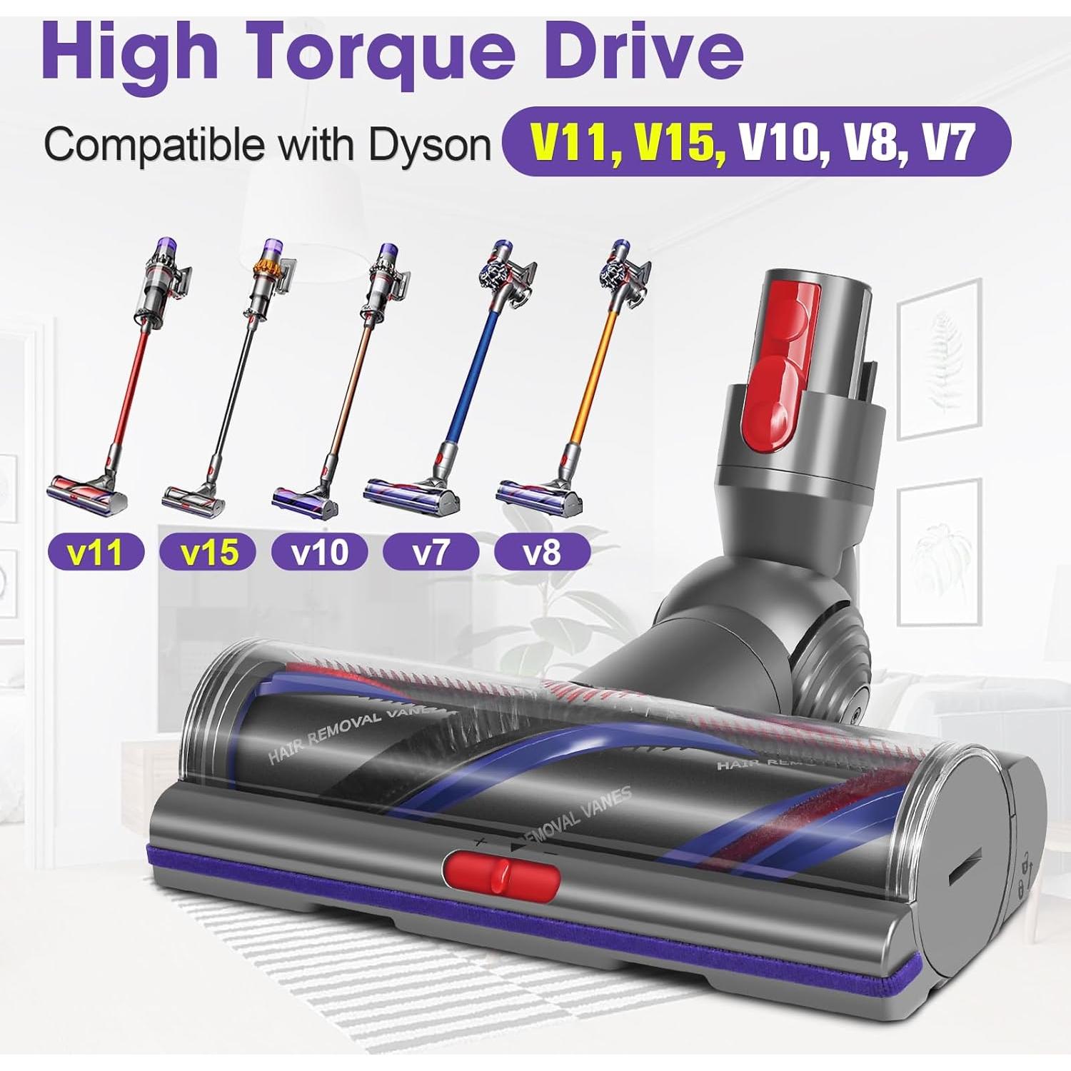 Cabezal de cepillo de alto par DrRobor V11 V15 para Dyson