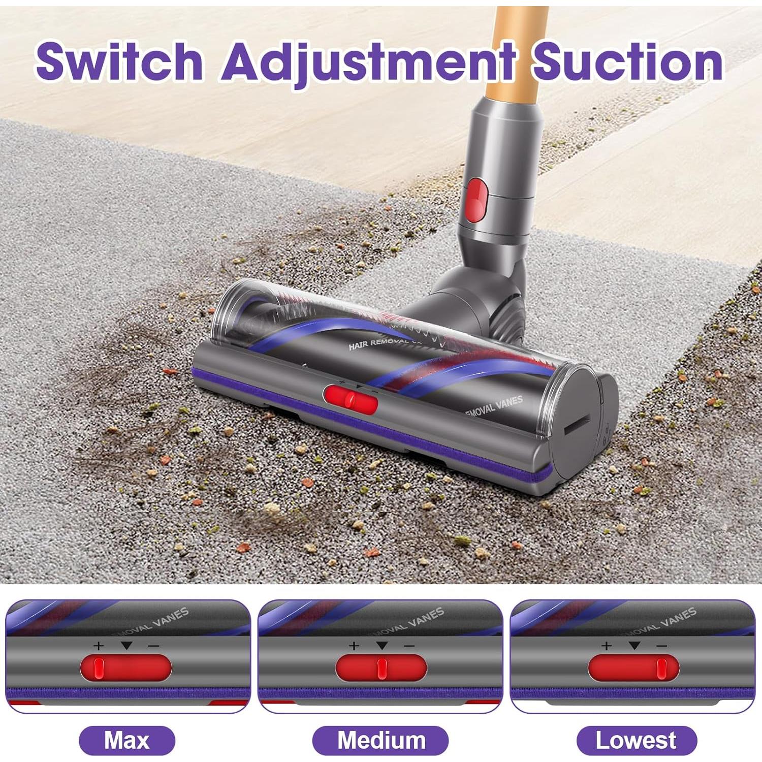 Cabezal de cepillo de alto par DrRobor V11 V15 para Dyson