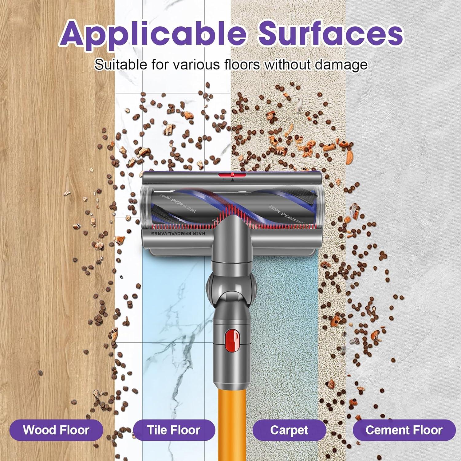 Cabezal de cepillo de alto par DrRobor V11 V15 para Dyson