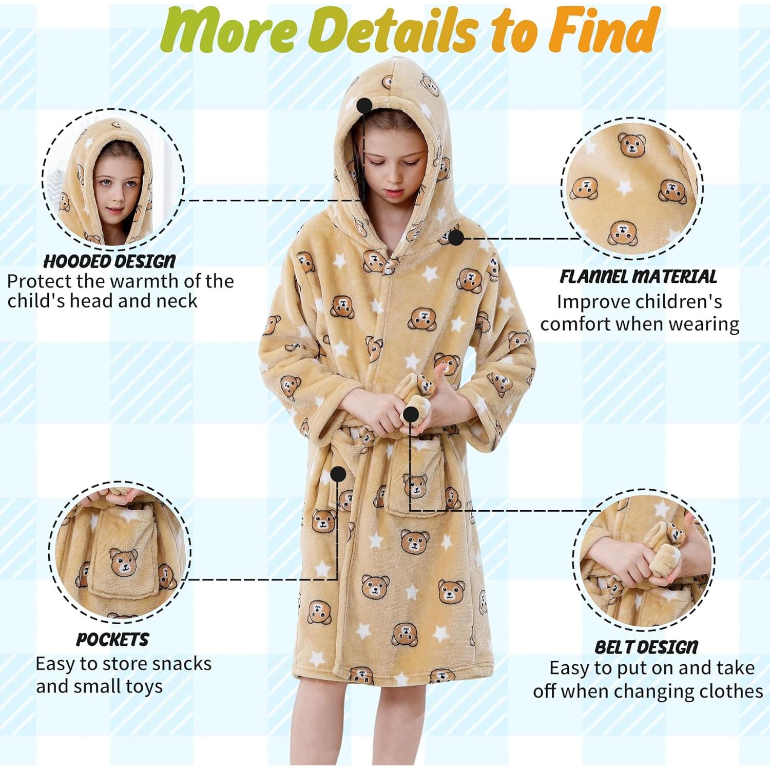 Bata de baño con capucha MICHLEY para niños 3-13 años