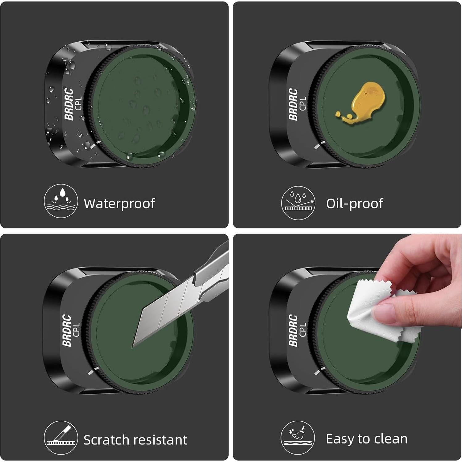 Juego de Filtros BRDRC para DJI Mini 4 Pro - 6 Paquete CPL y ND